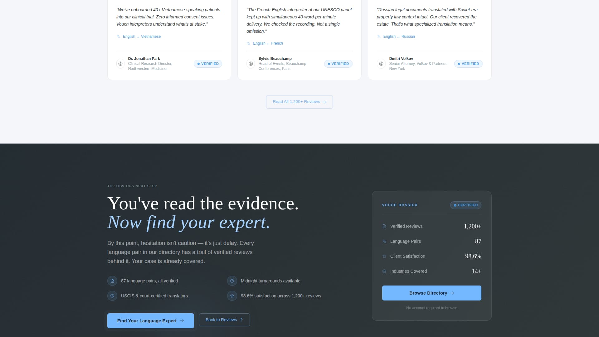 Translator & Interpreter Booking Website Template