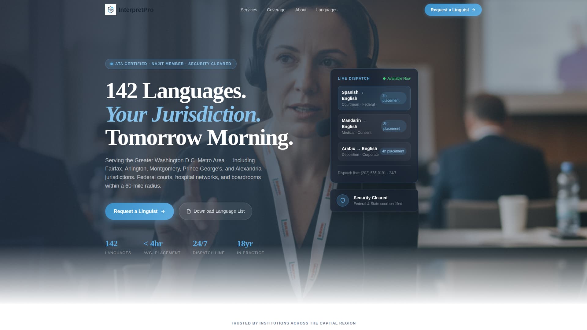 Translator & Interpreter Professional Website Template