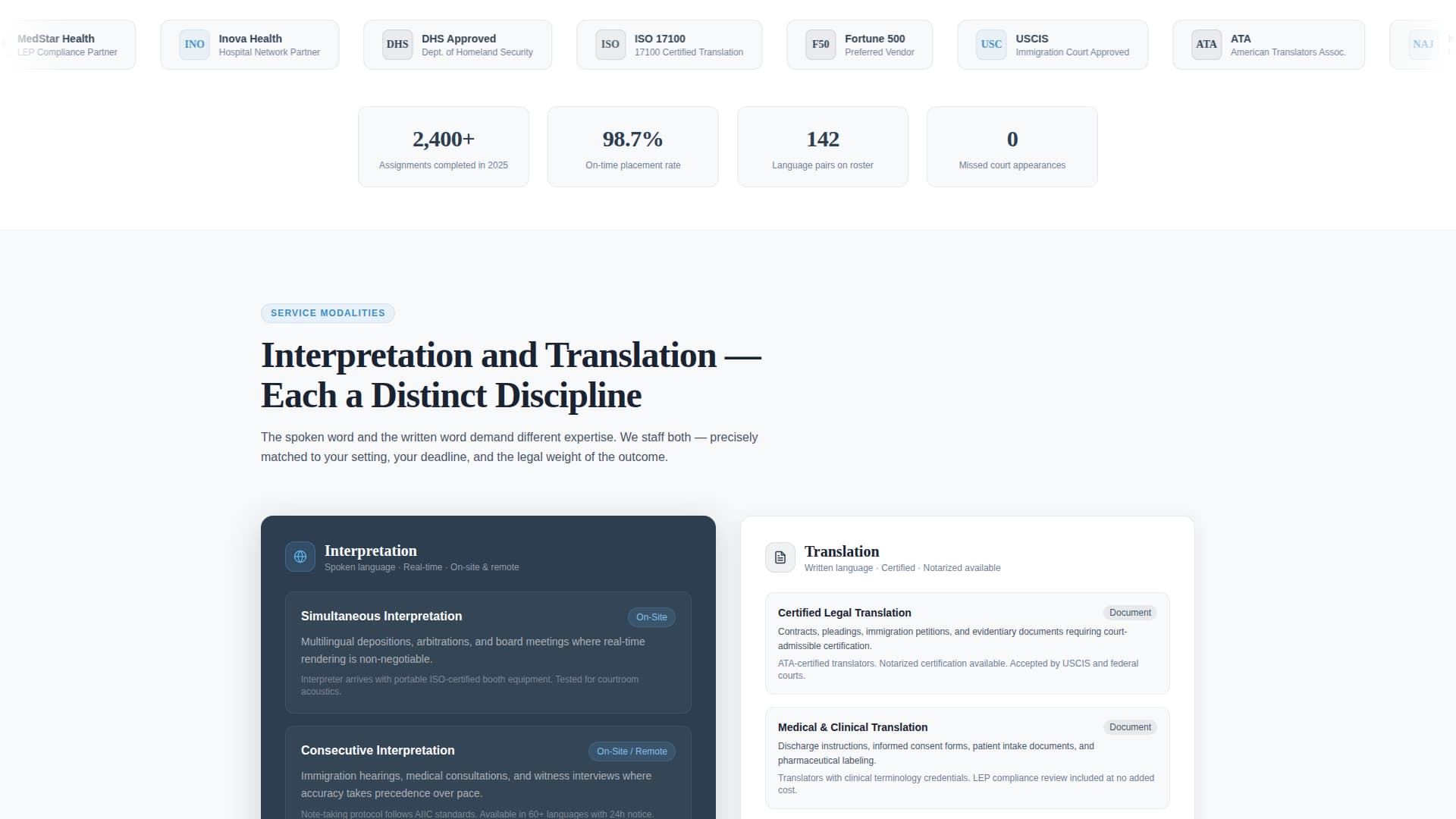 Translator & Interpreter Professional Website Template
