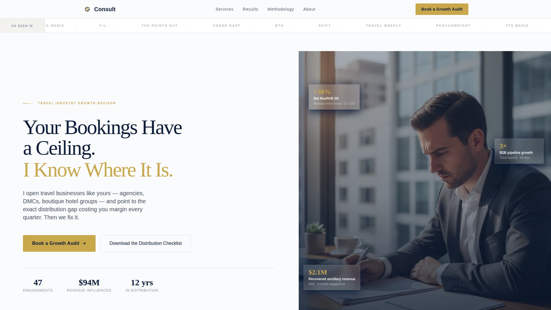 Travel Consulting Specialist Booking Website Template