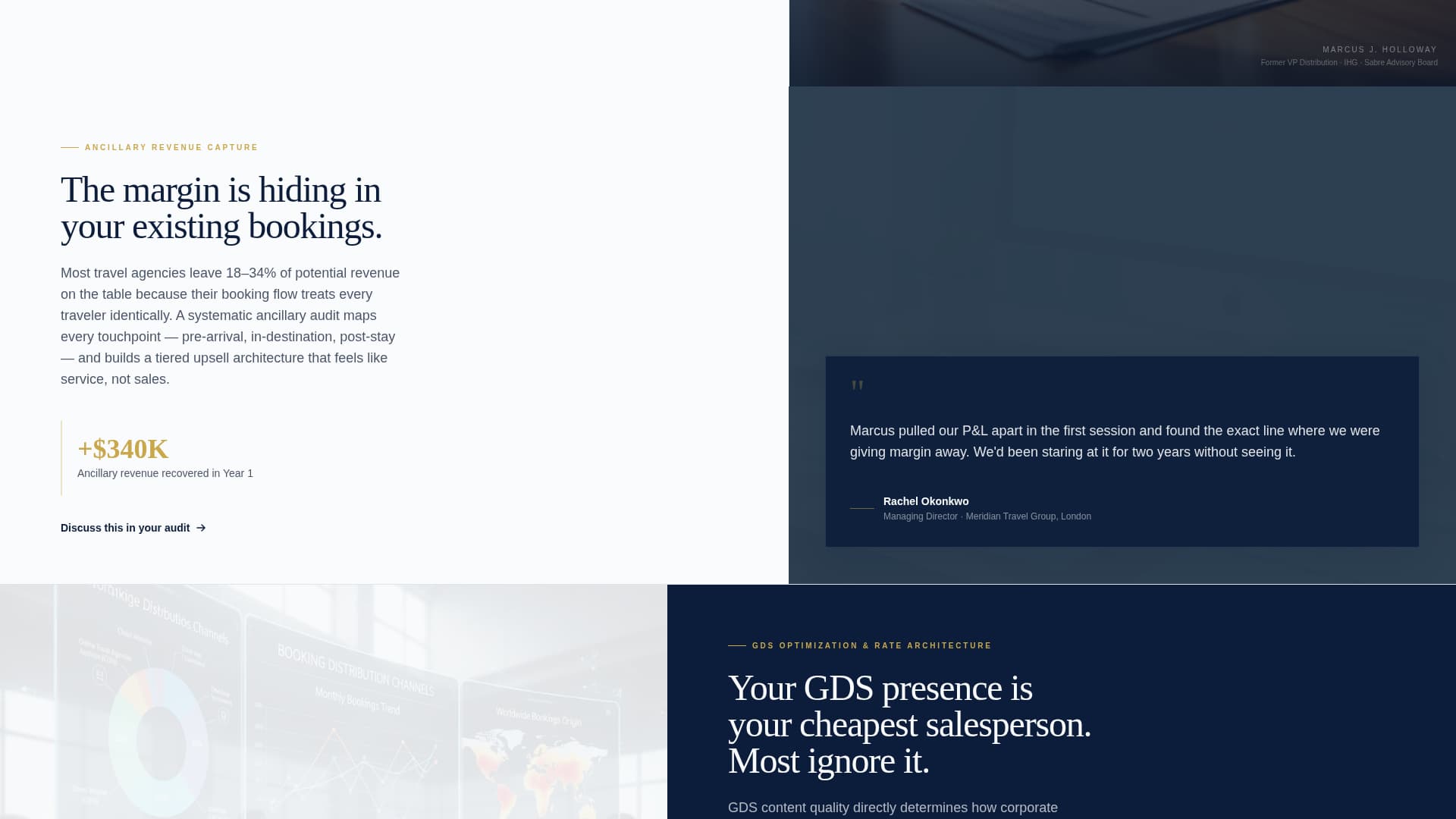 Travel Consulting Specialist Booking Website Template
