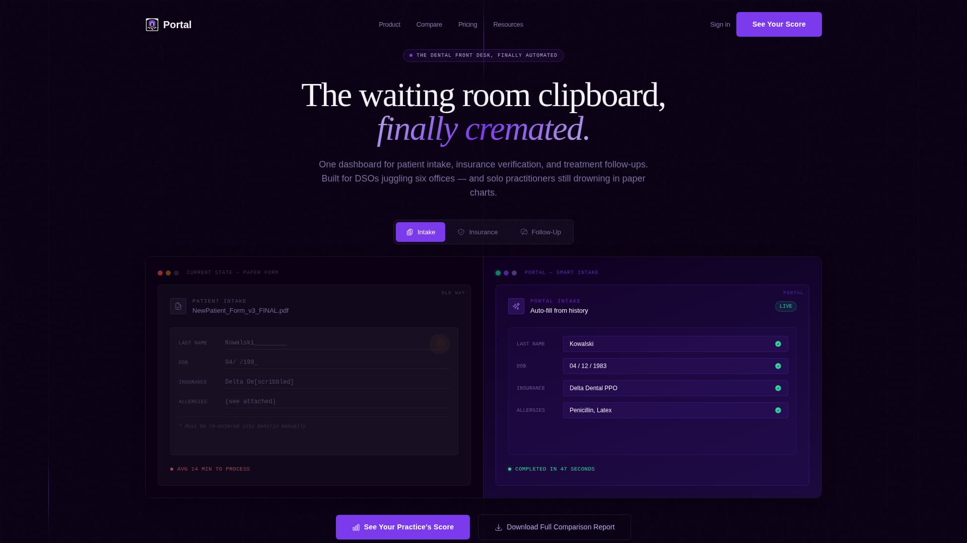 Portal - Powerful Dental Landing Page Template