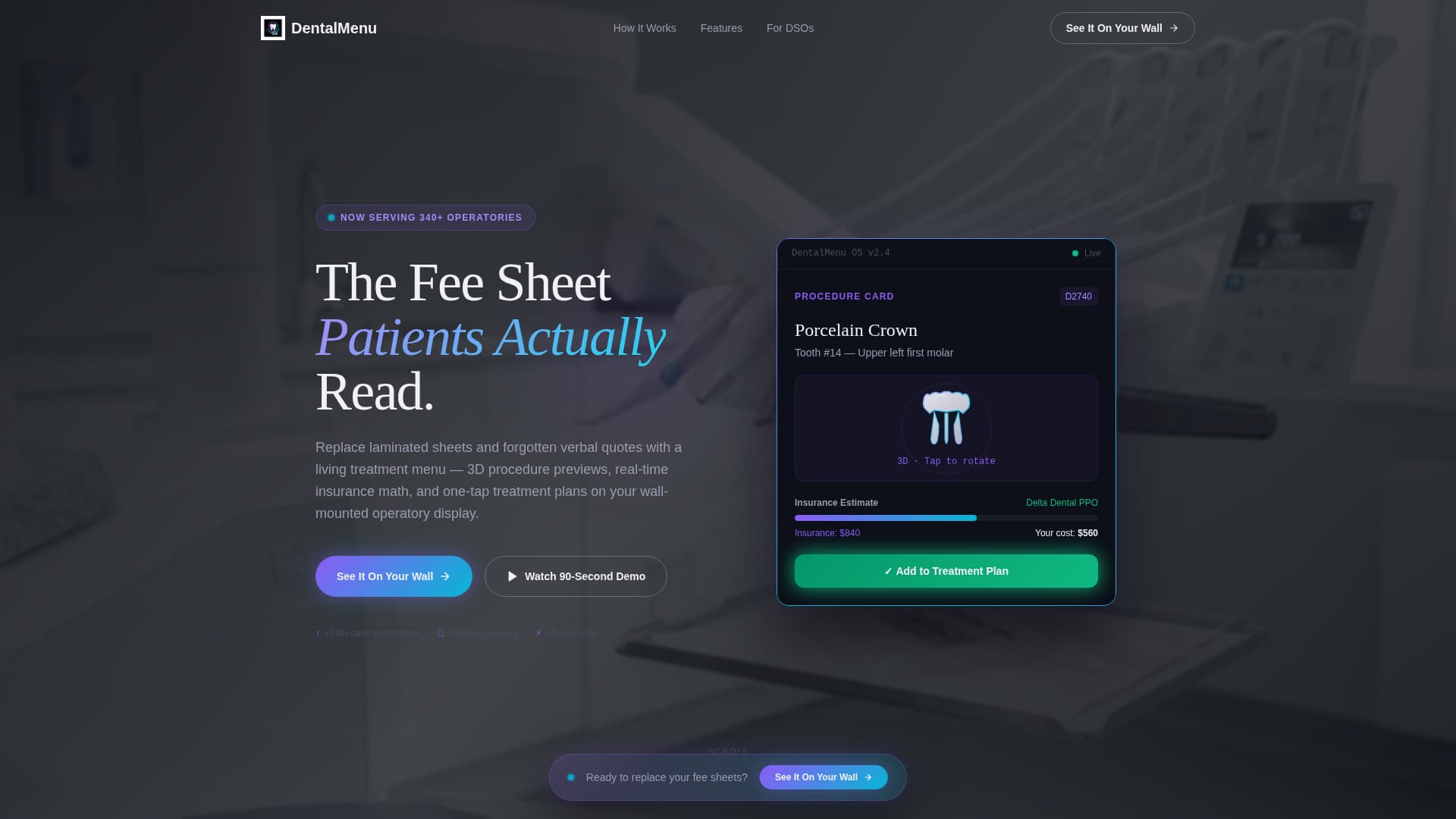 DentalMenu - Precision Treatment Landing Page Template