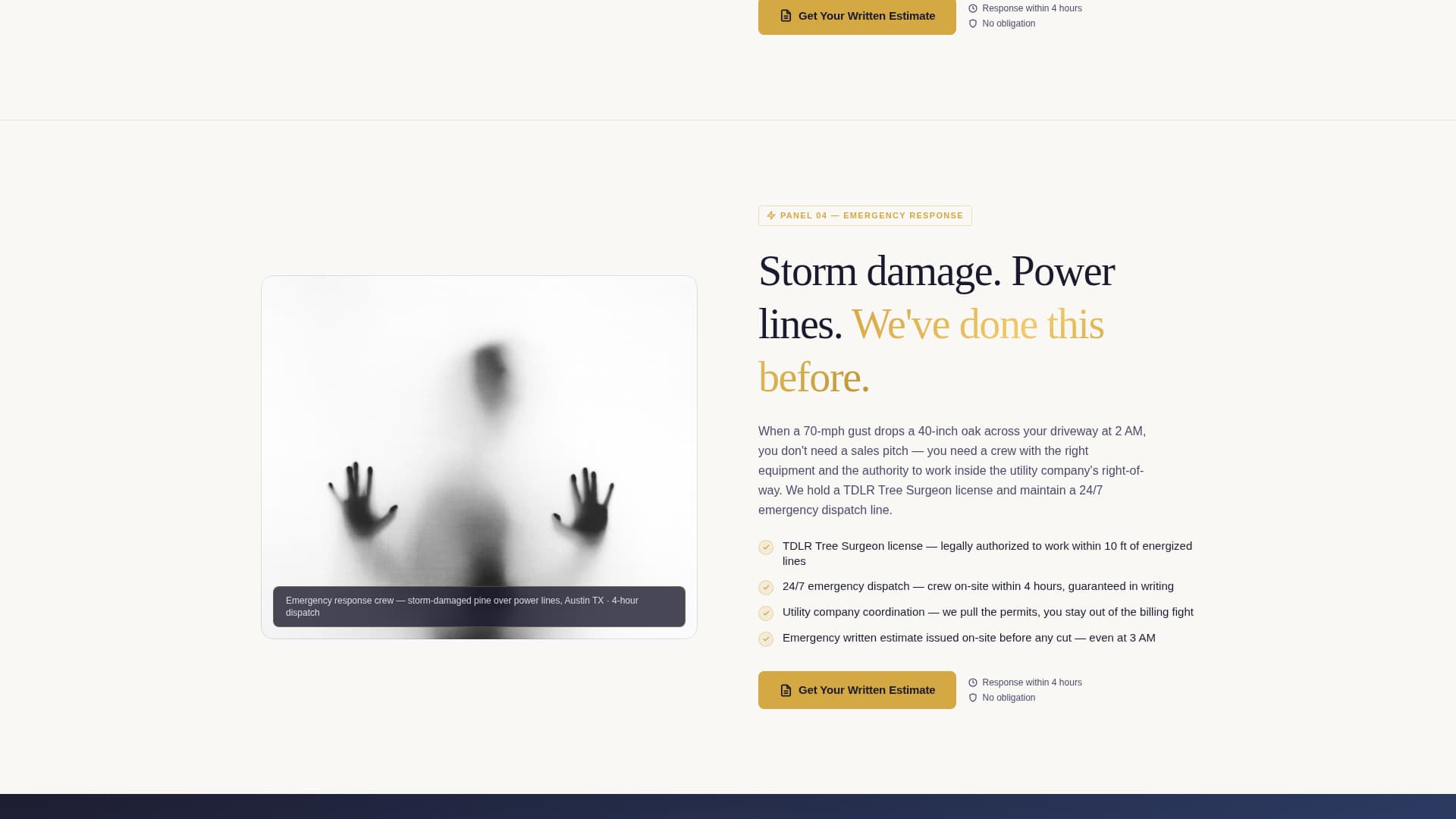 Tree Service Marketing Specialist Professional Website Template