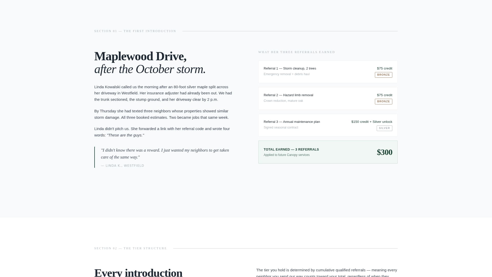 Canopy — Certified Tree Surgery Landing Page Template