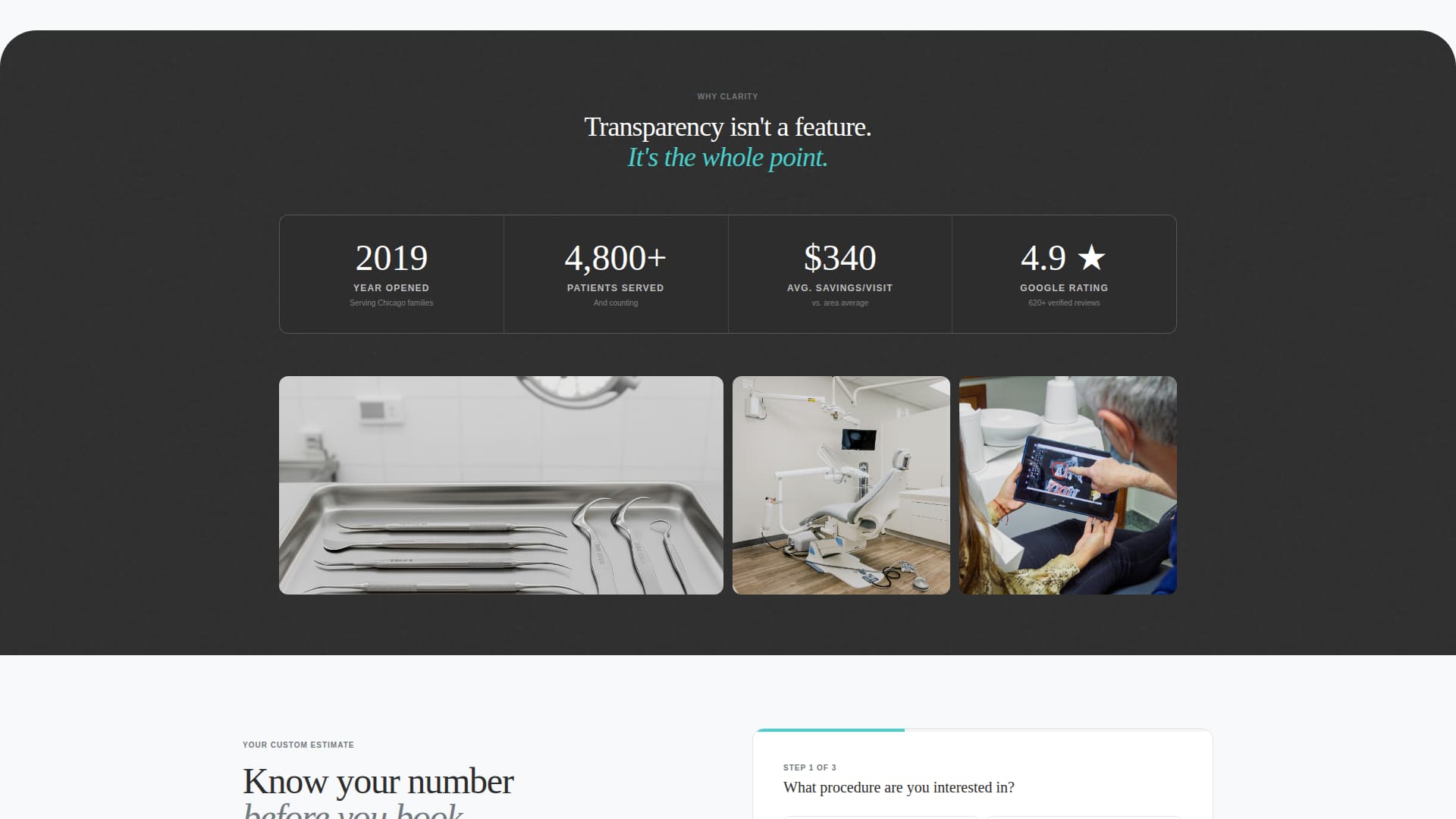 Dental Price Transparency & Cost Breakdown Website Template