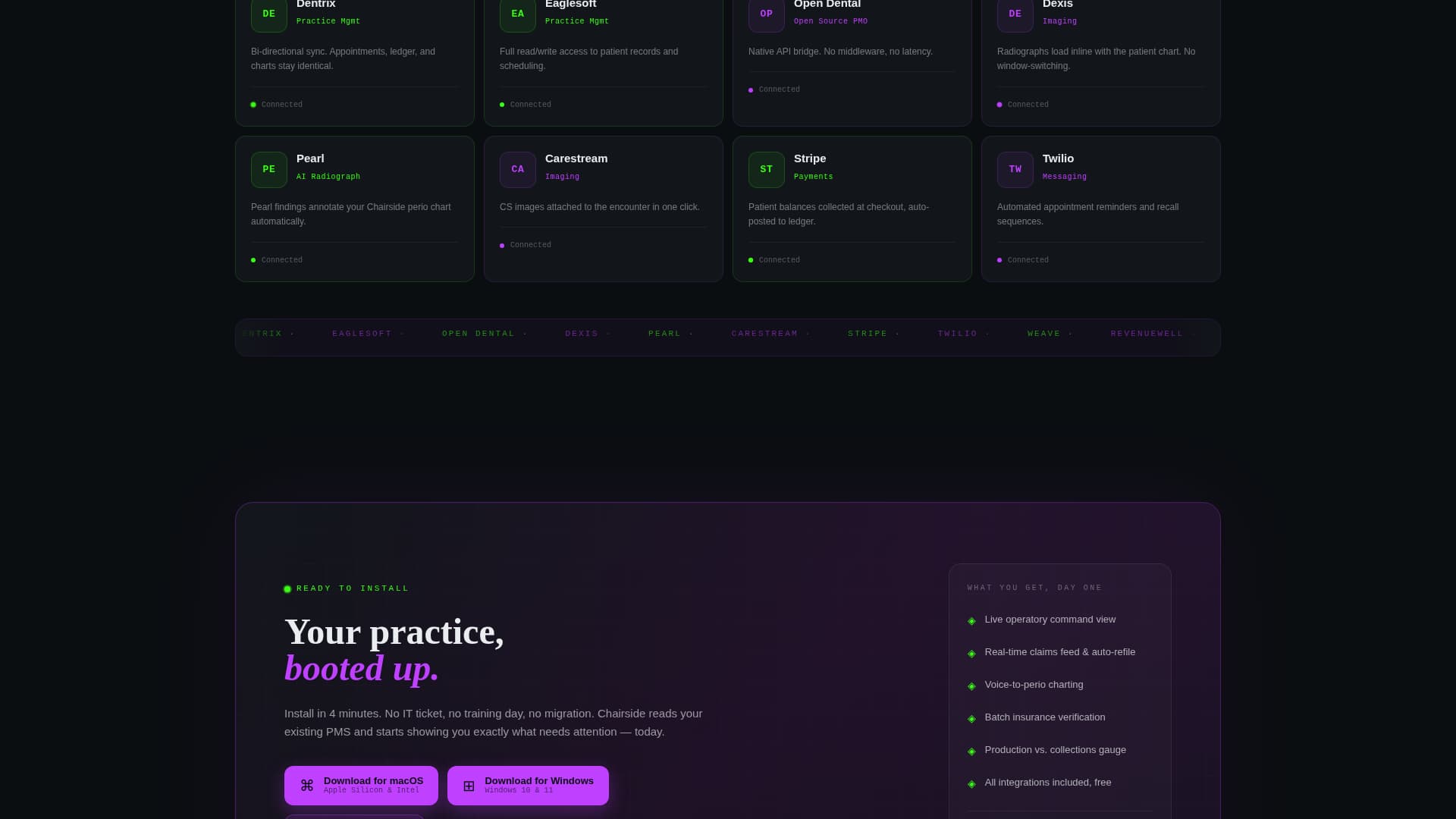 Chairside - Powerful Dental Practice Landing Page Template