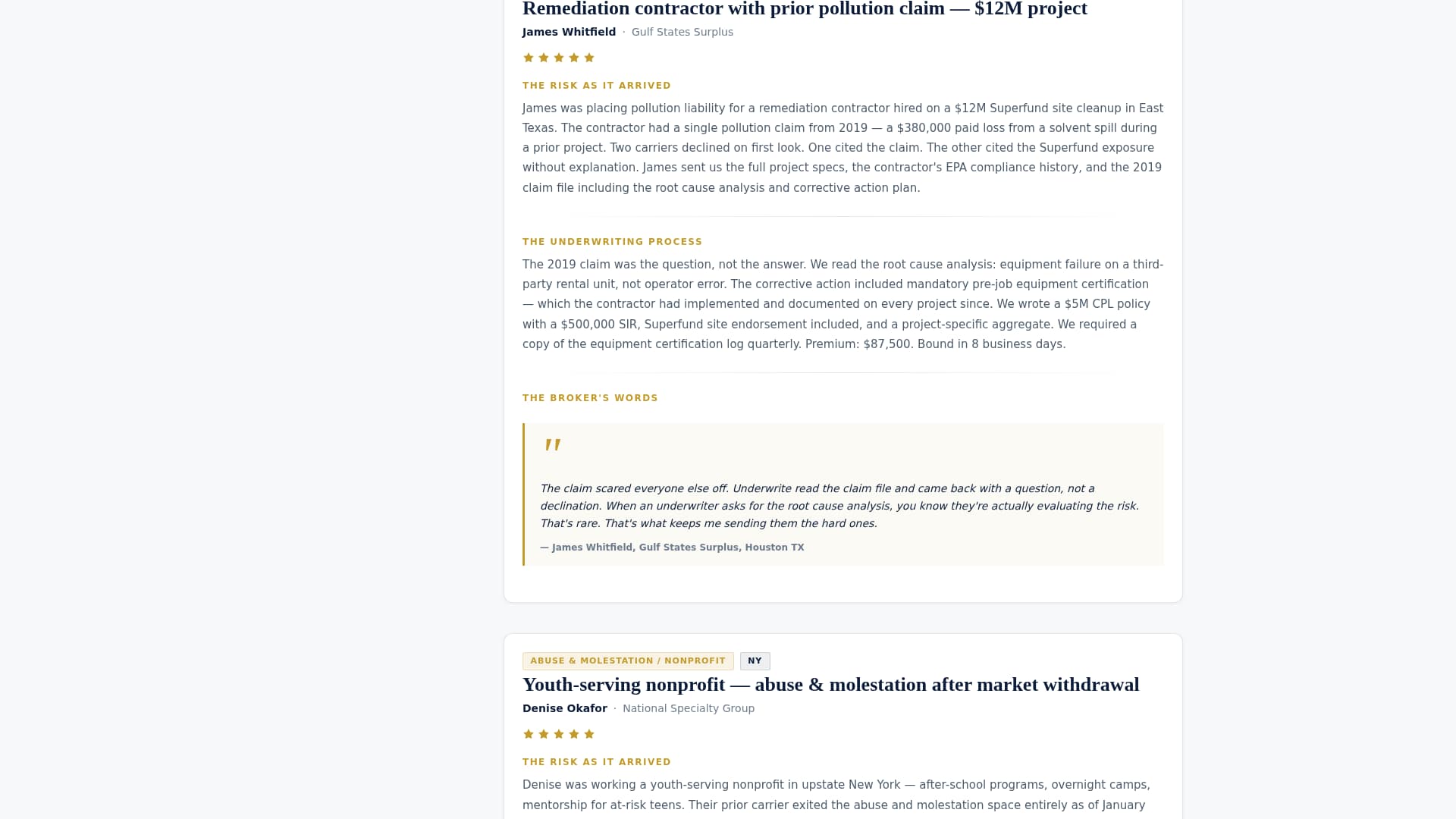 Underwriter Reviews Website Template