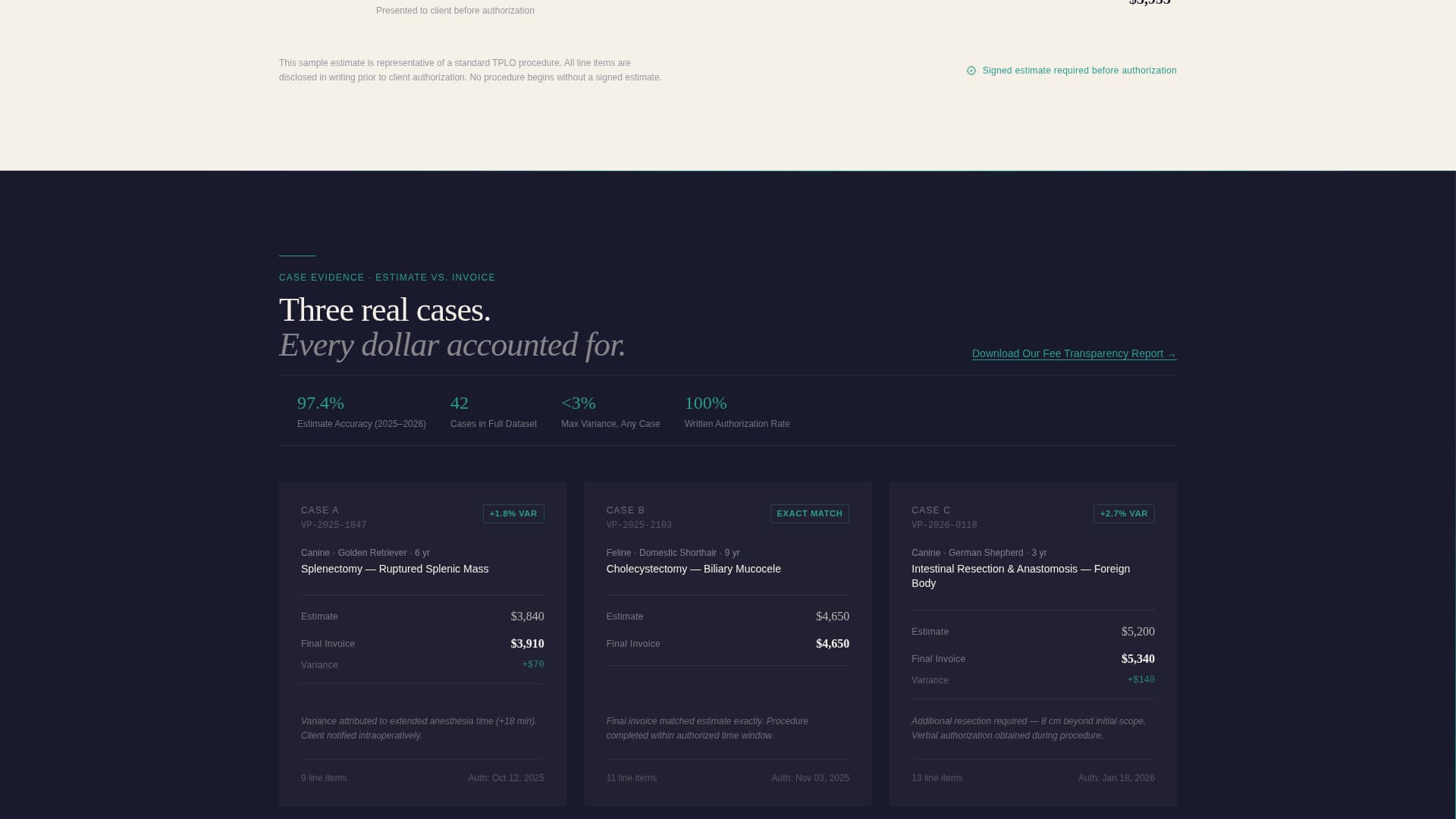 Vetpartner - Transparent Veterinary Landing Page Template