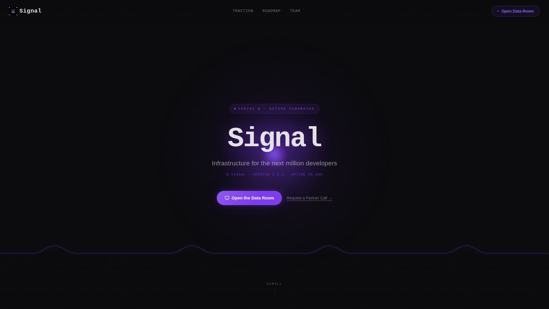 Signal - High-Velocity DevTools Landing Page Template