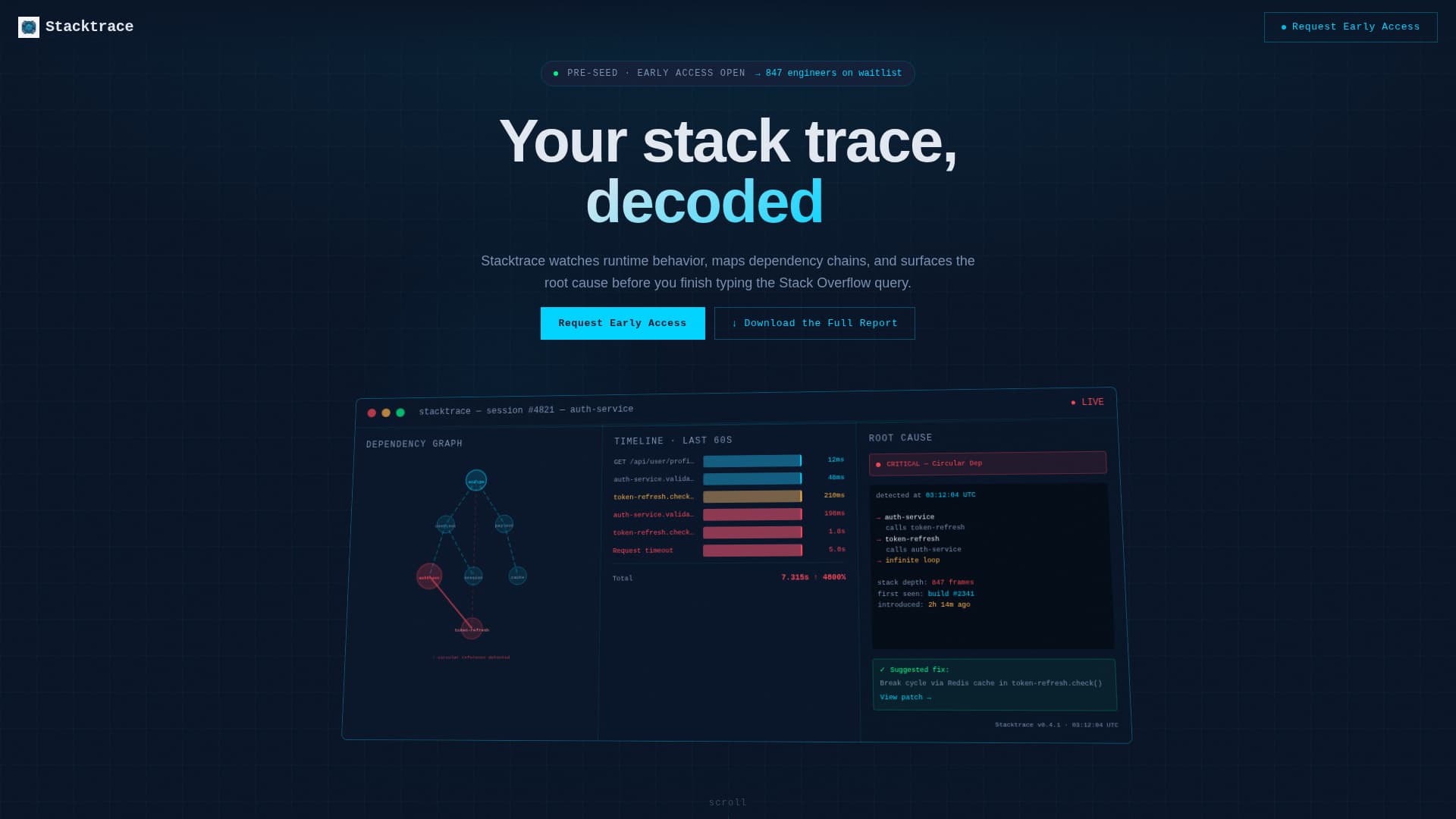 Stacktrace - Powerful Devtools Landing Page Template