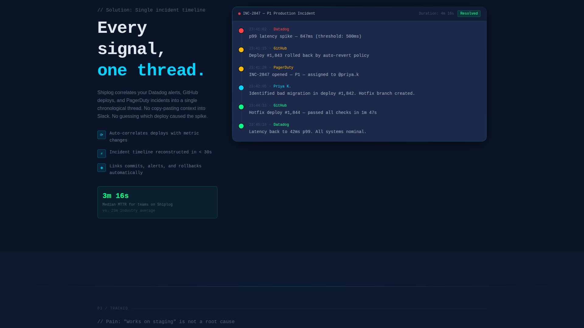 Shiplog - Powerful Devtools Landing Page Template