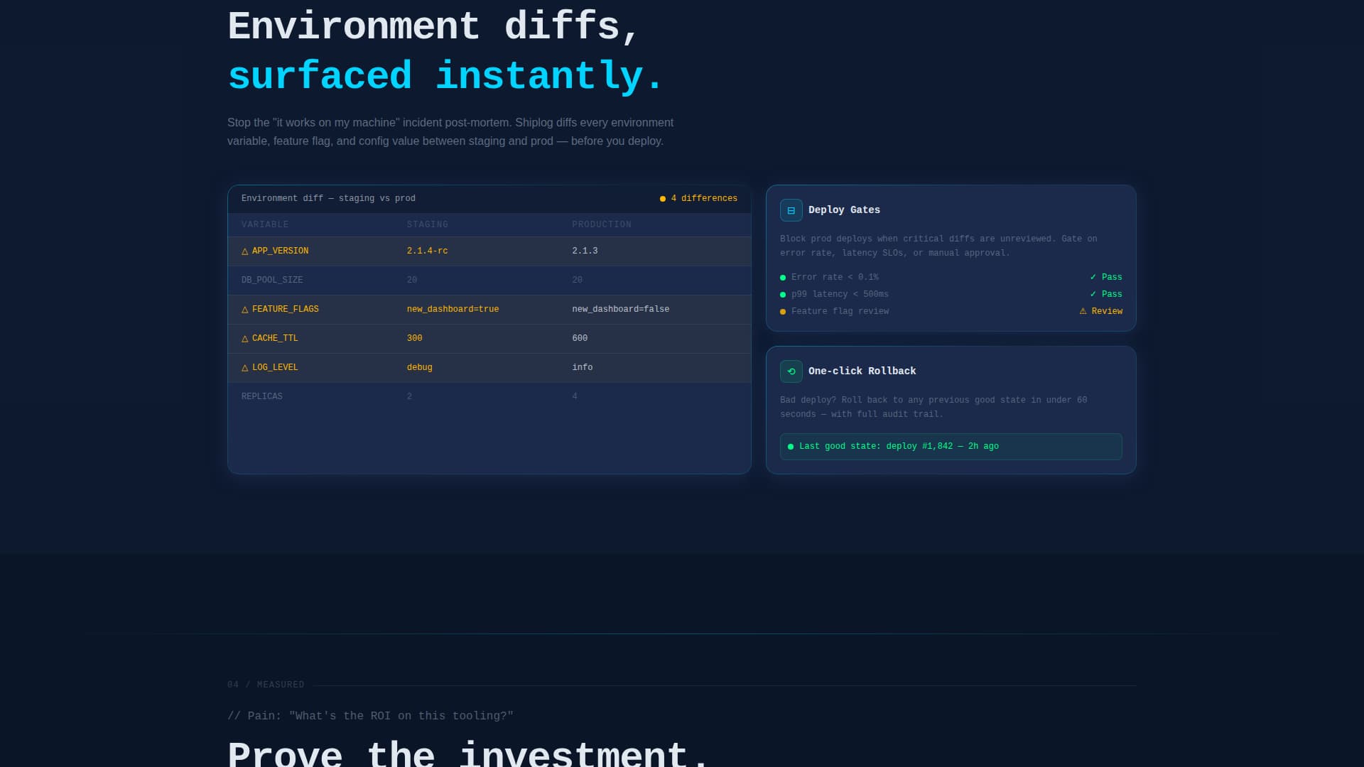 Shiplog - Powerful Devtools Landing Page Template