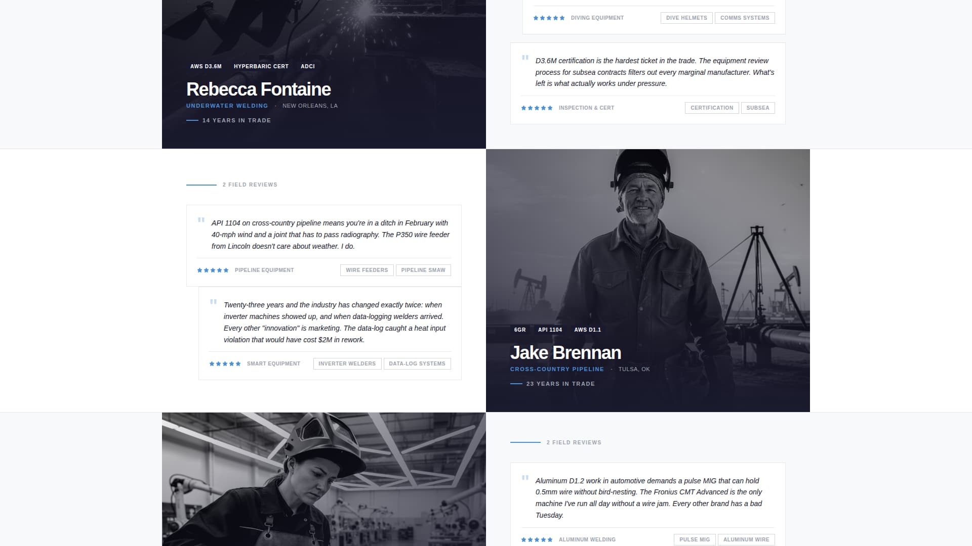 Welder Reviews Website Template
