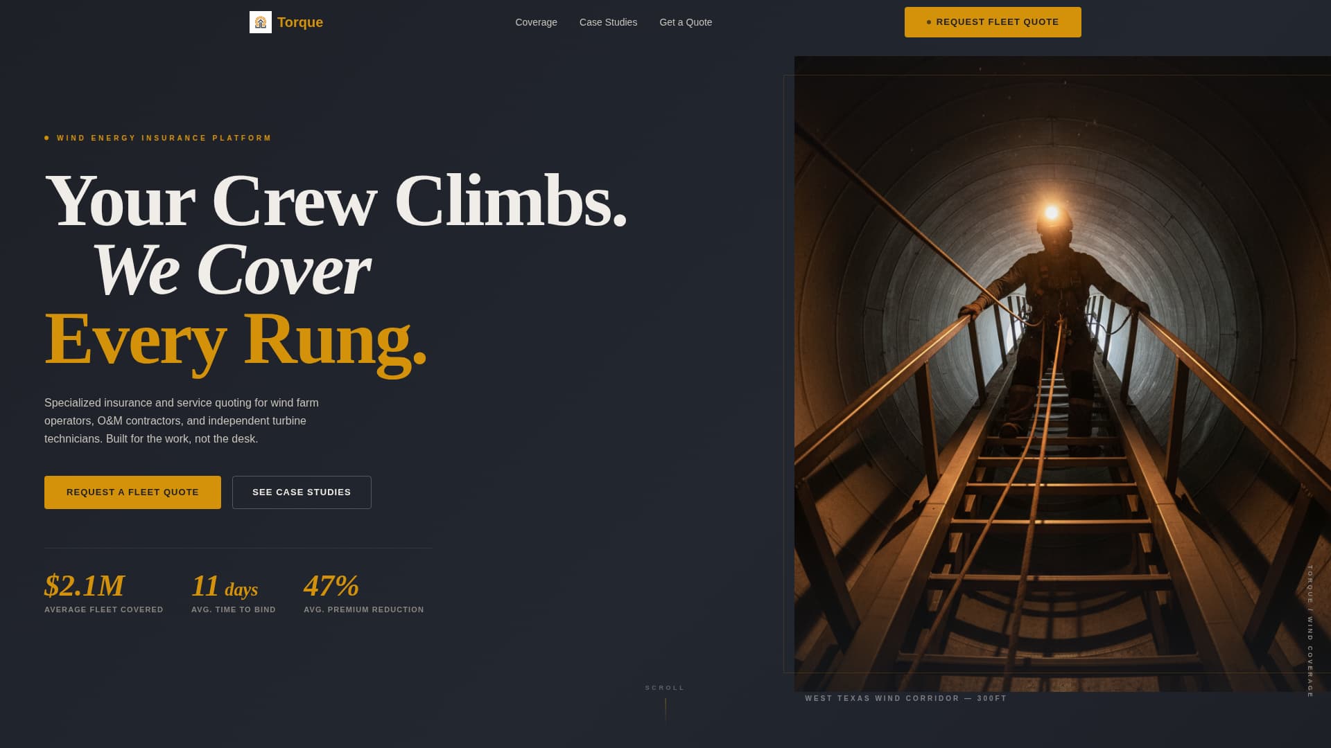 Wind Turbine Technician Business Privacy Policy Website Template