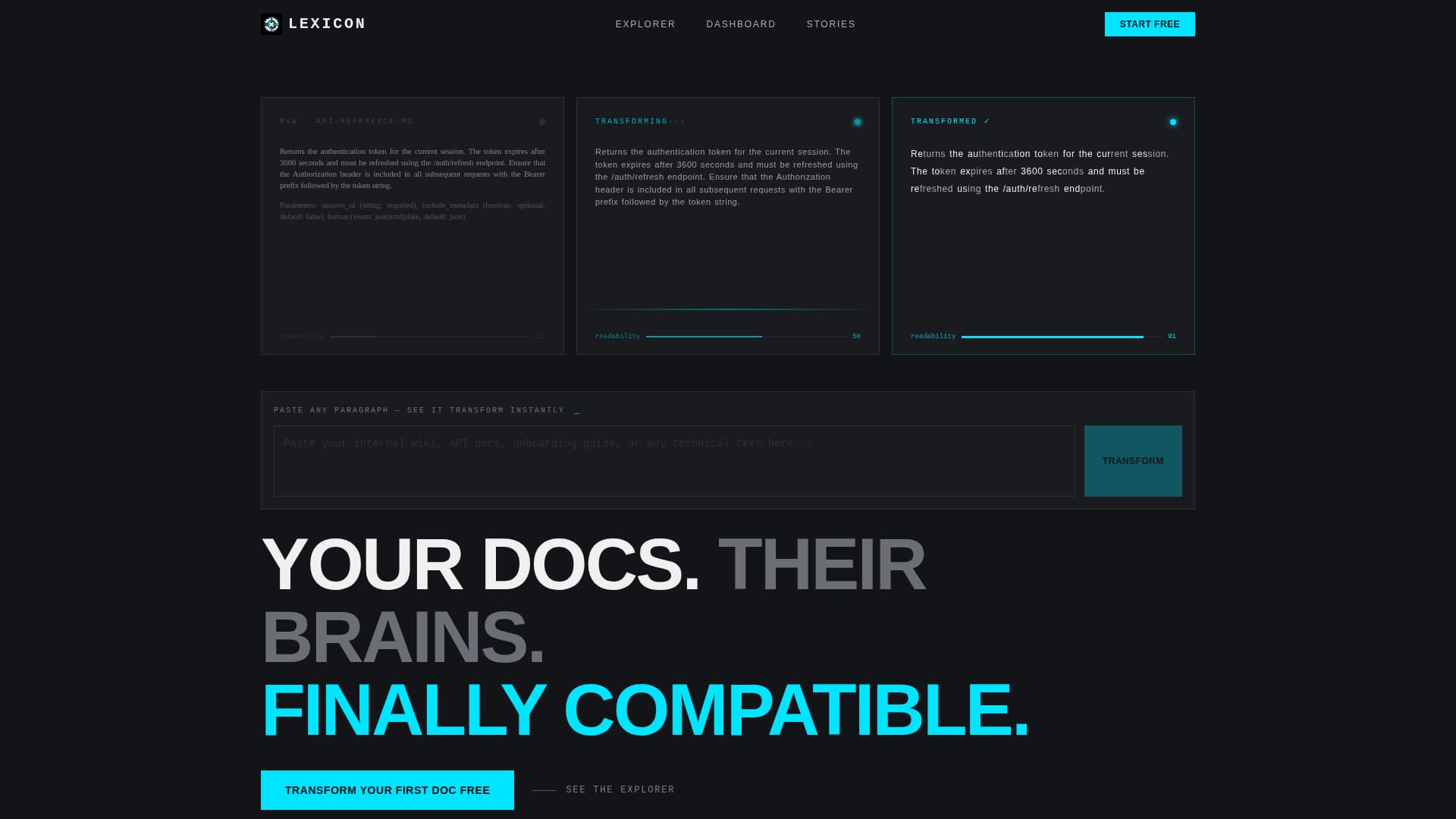 Lexicon - Accessible Documentation Landing Page Template