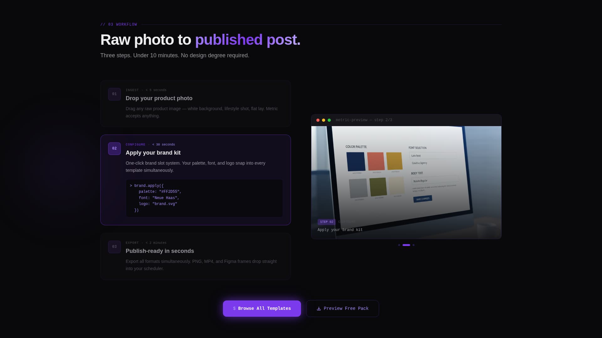 Metric - High-Converting Ecommerce Landing Page Template