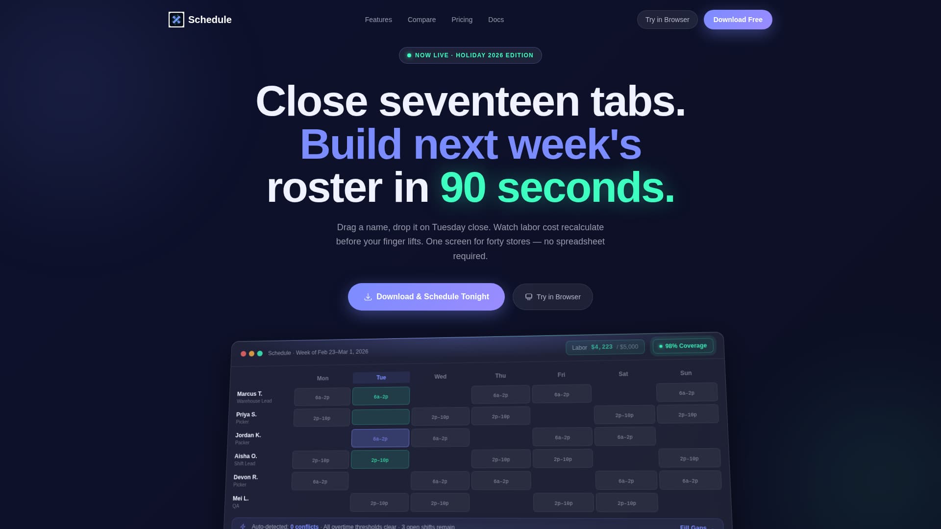 Schedule - Powerful Scheduling Landing Page Template