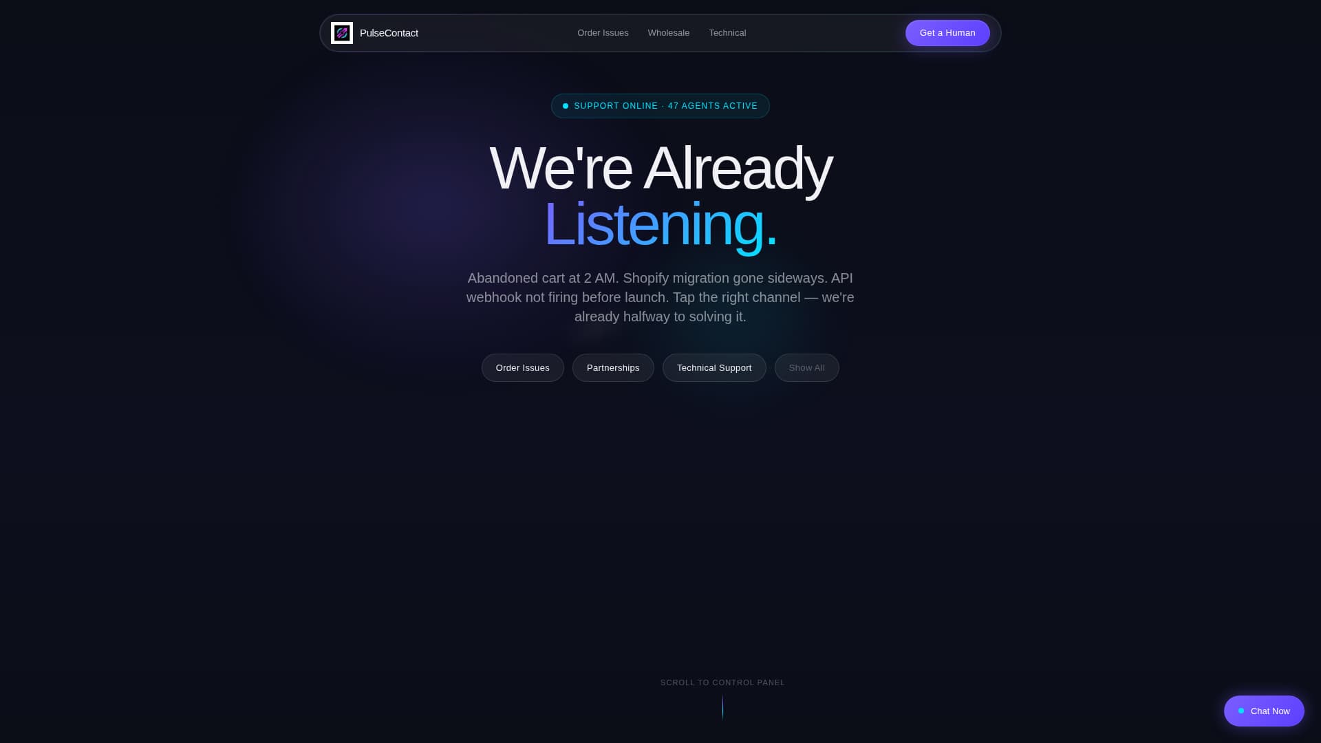 E-Commerce Contact & Customer Support Website Template