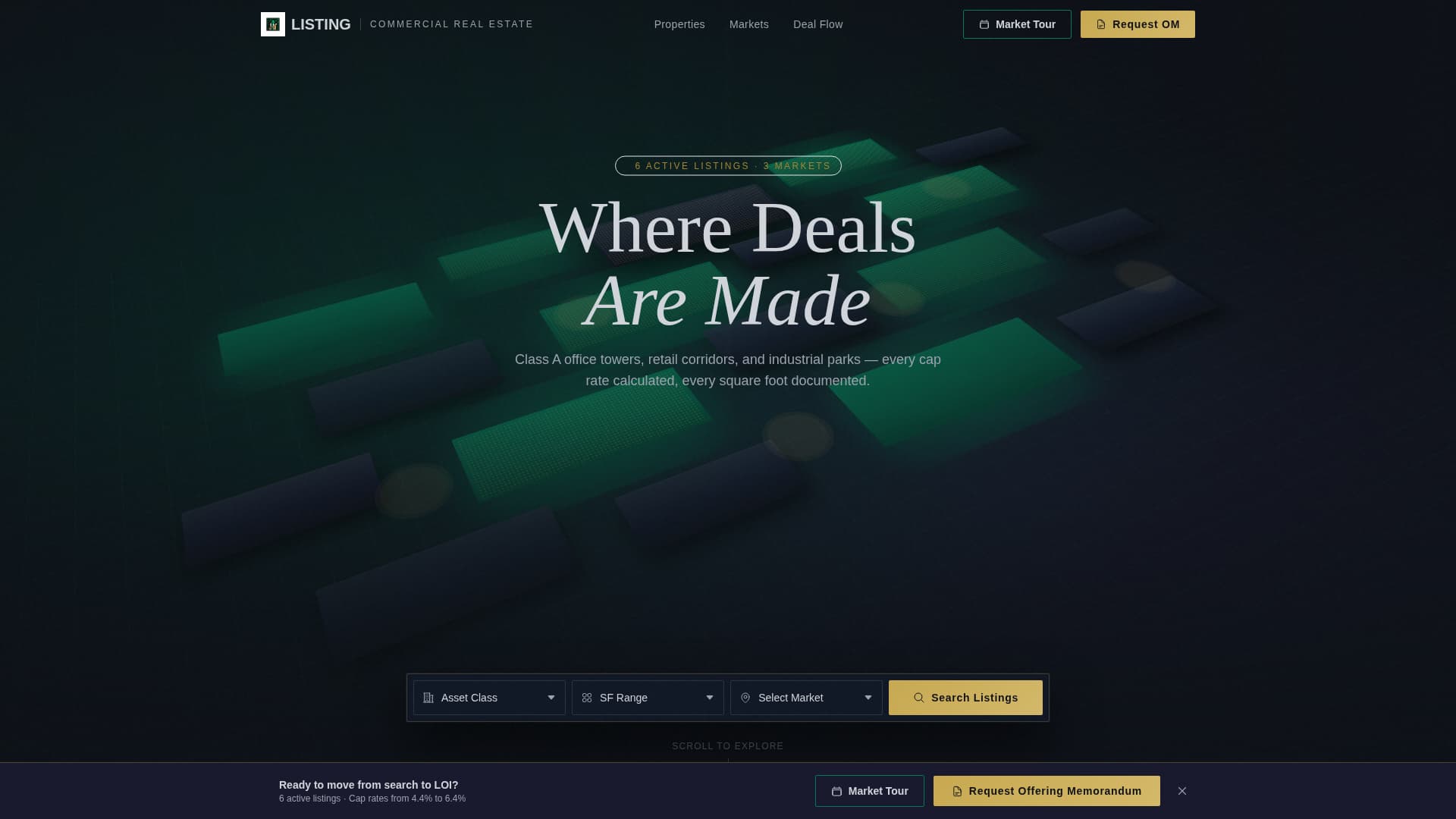 Listing - Executive Commercial Landing Page Template