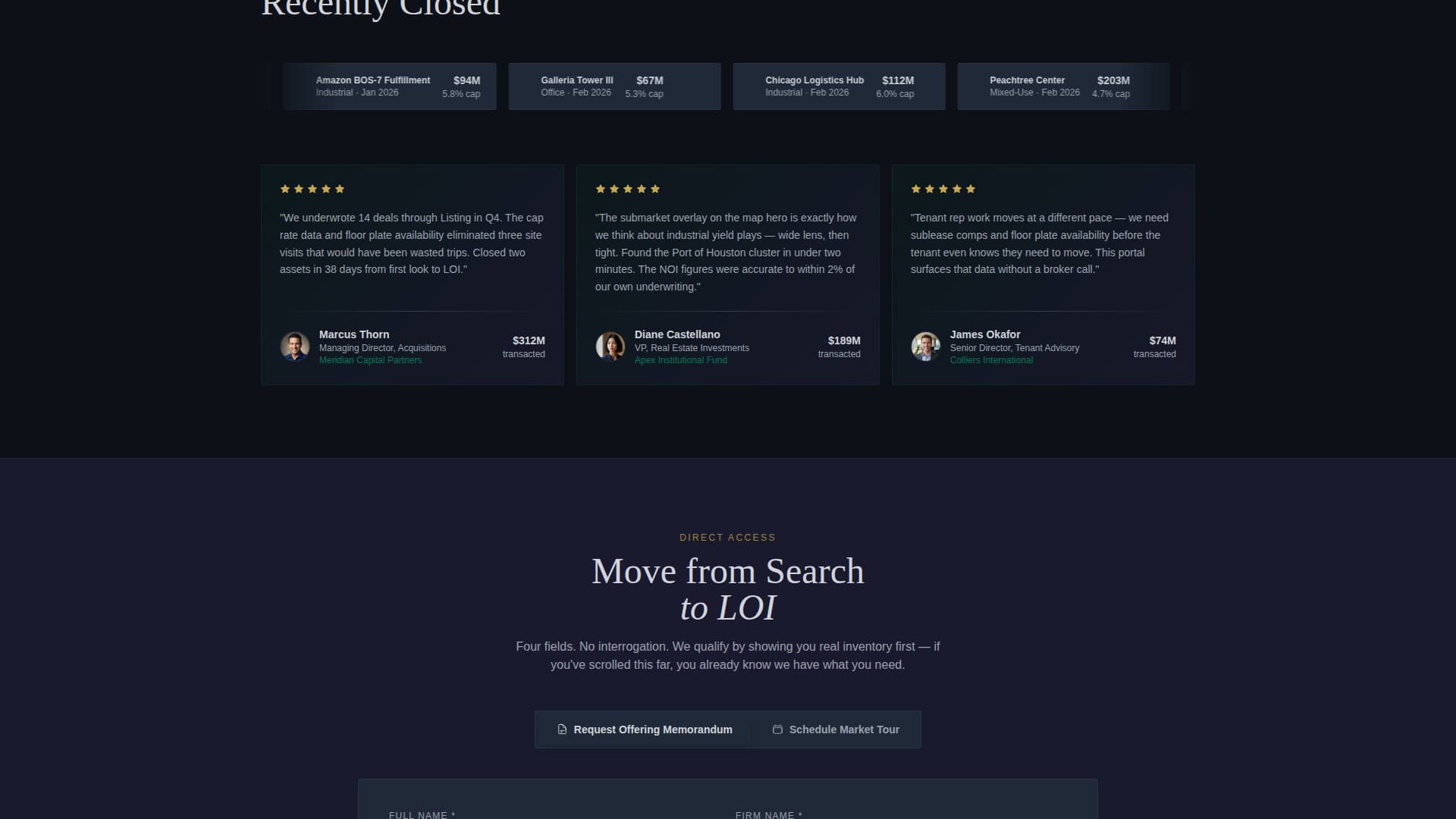 Listing - Executive Commercial Landing Page Template