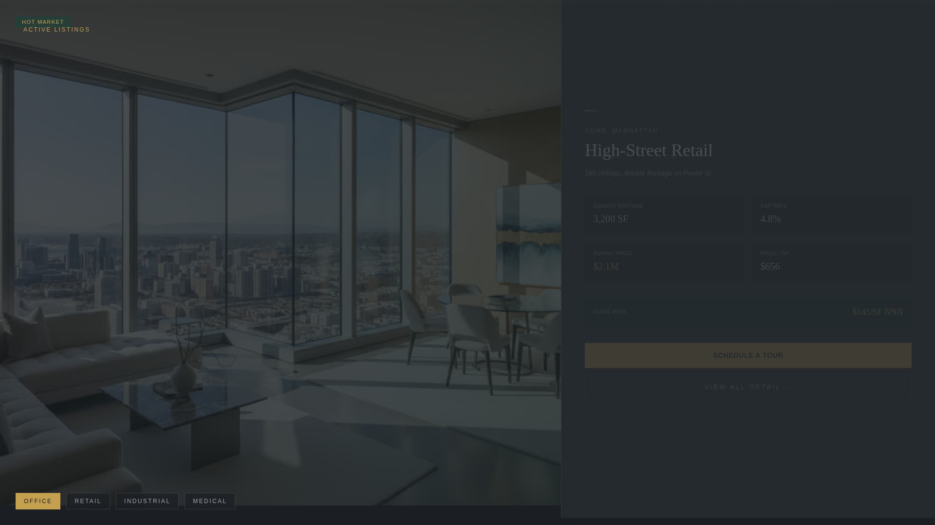 Listify - Executive Commercial Landing Page Template