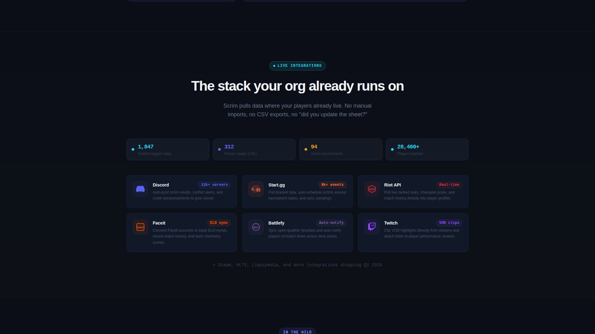 Scrim - Dynamic Esports Landing Page Template