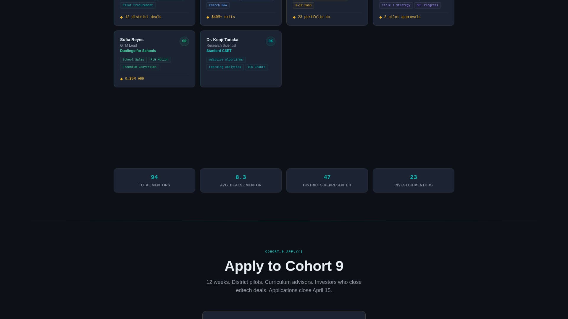 EdTech Startup Accelerator Readiness Calculator Website Template