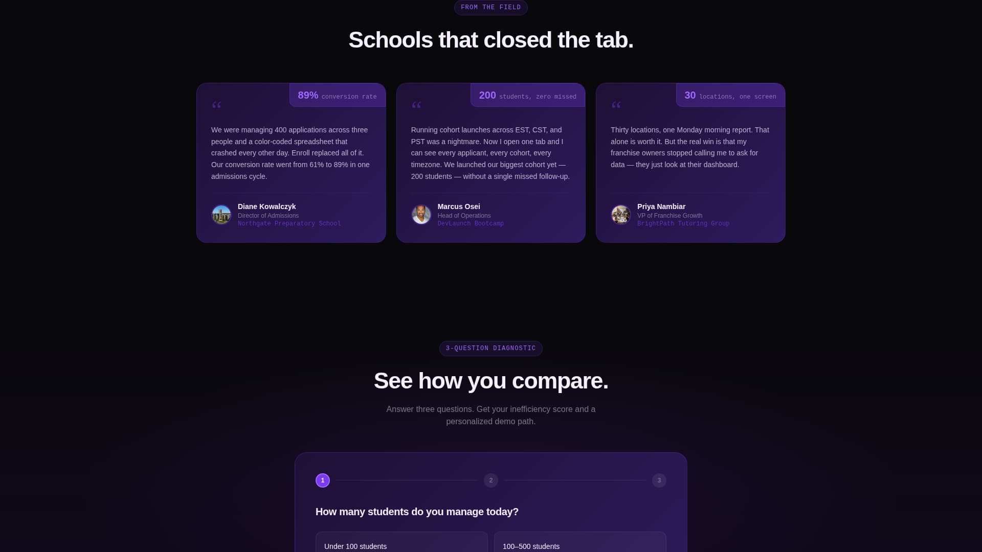 Enroll - Powerful Education Management Landing Page Template