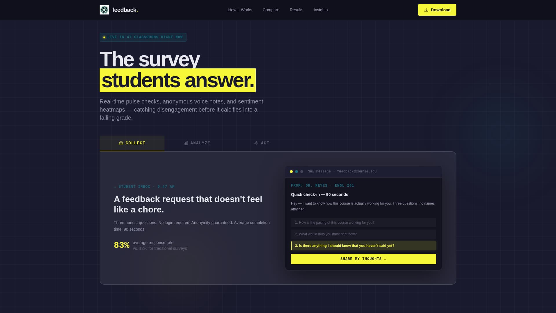 Feedback - Dynamic Education Landing Page Template