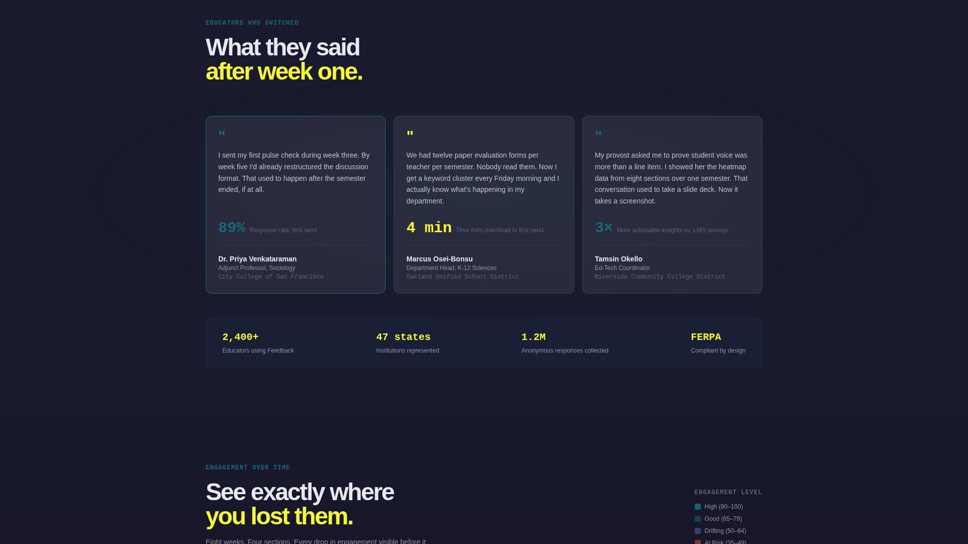 Feedback - Dynamic Education Landing Page Template