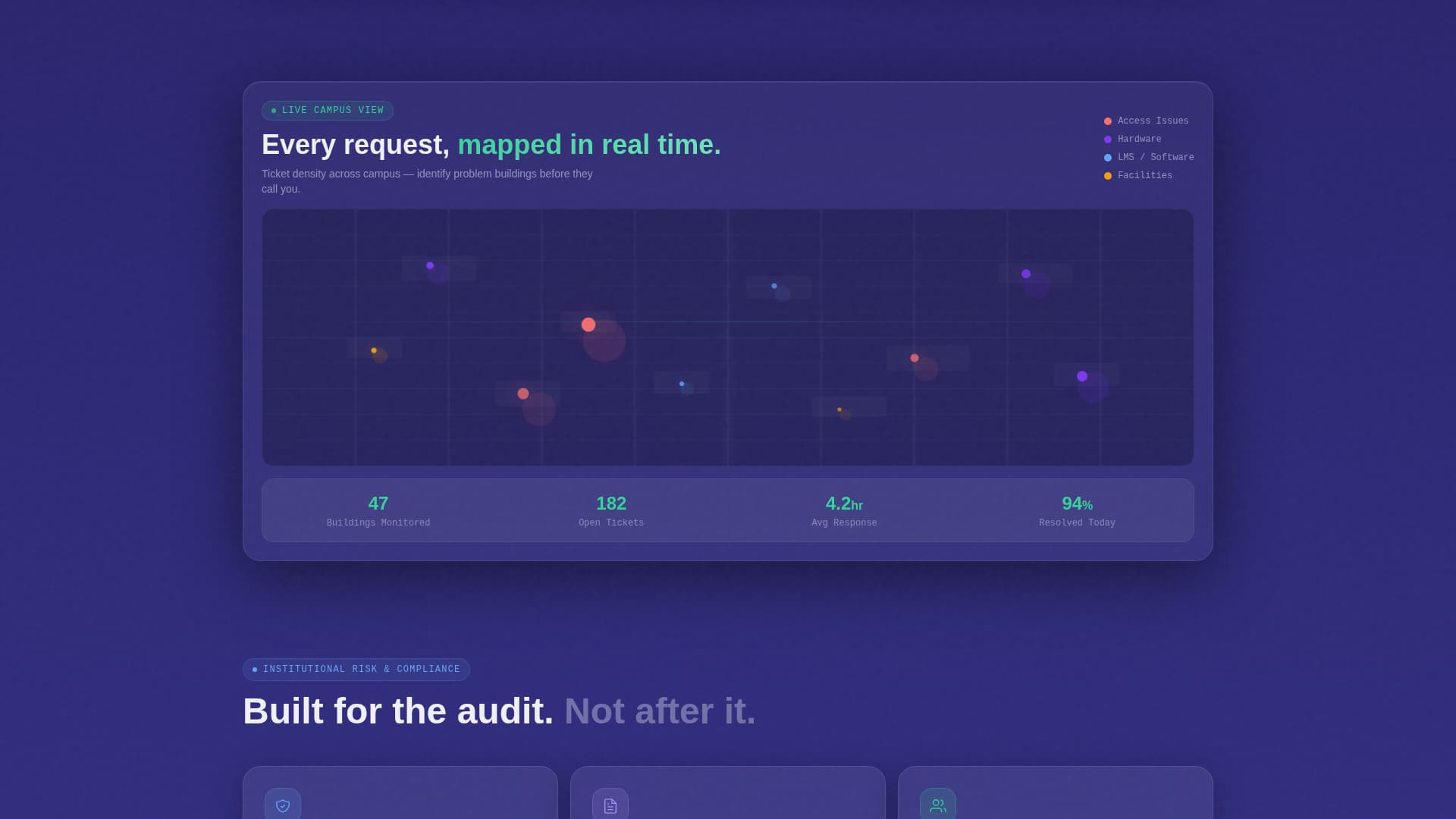 Ticket - Streamlined Campus Landing Page Template
