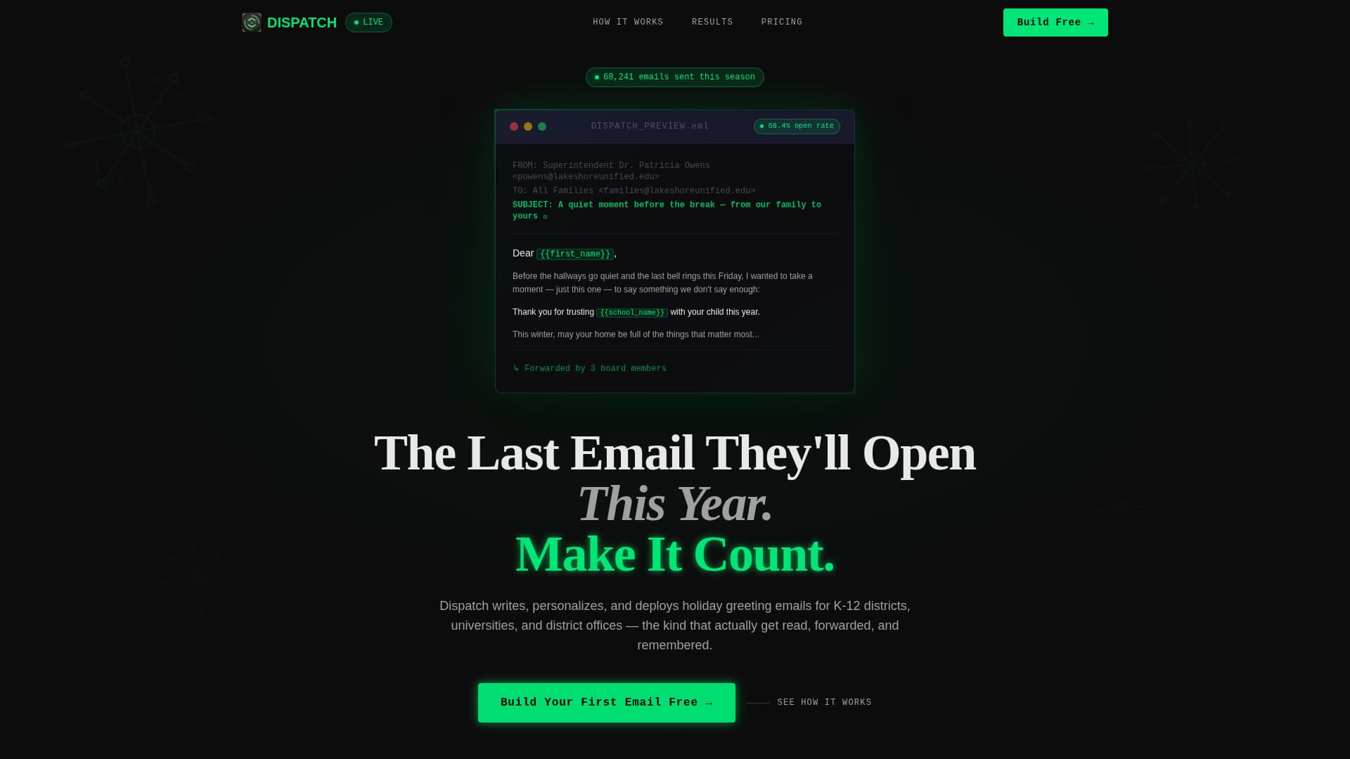 Dispatch - Powerful Education Landing Page Template