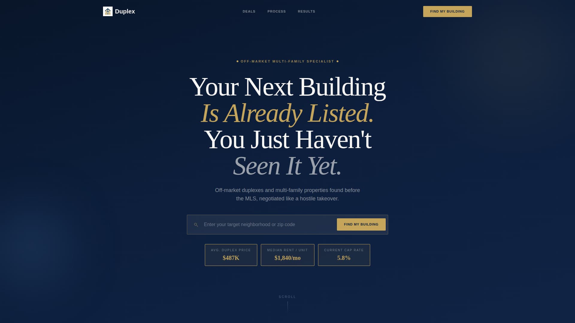 Duplex - Commanding Multifamily Landing Page Template