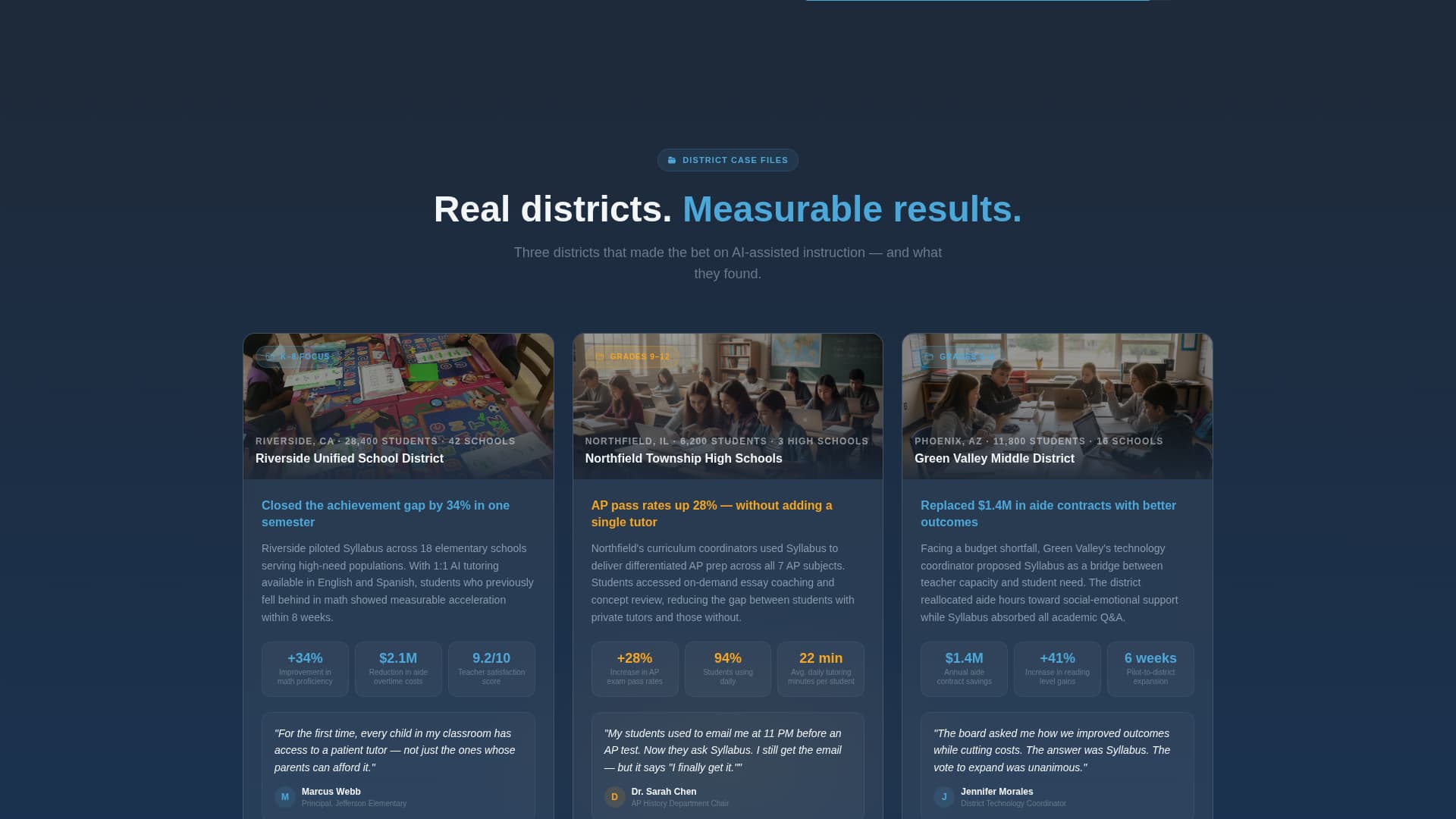Syllabus - Intelligent Classroom Landing Page Template