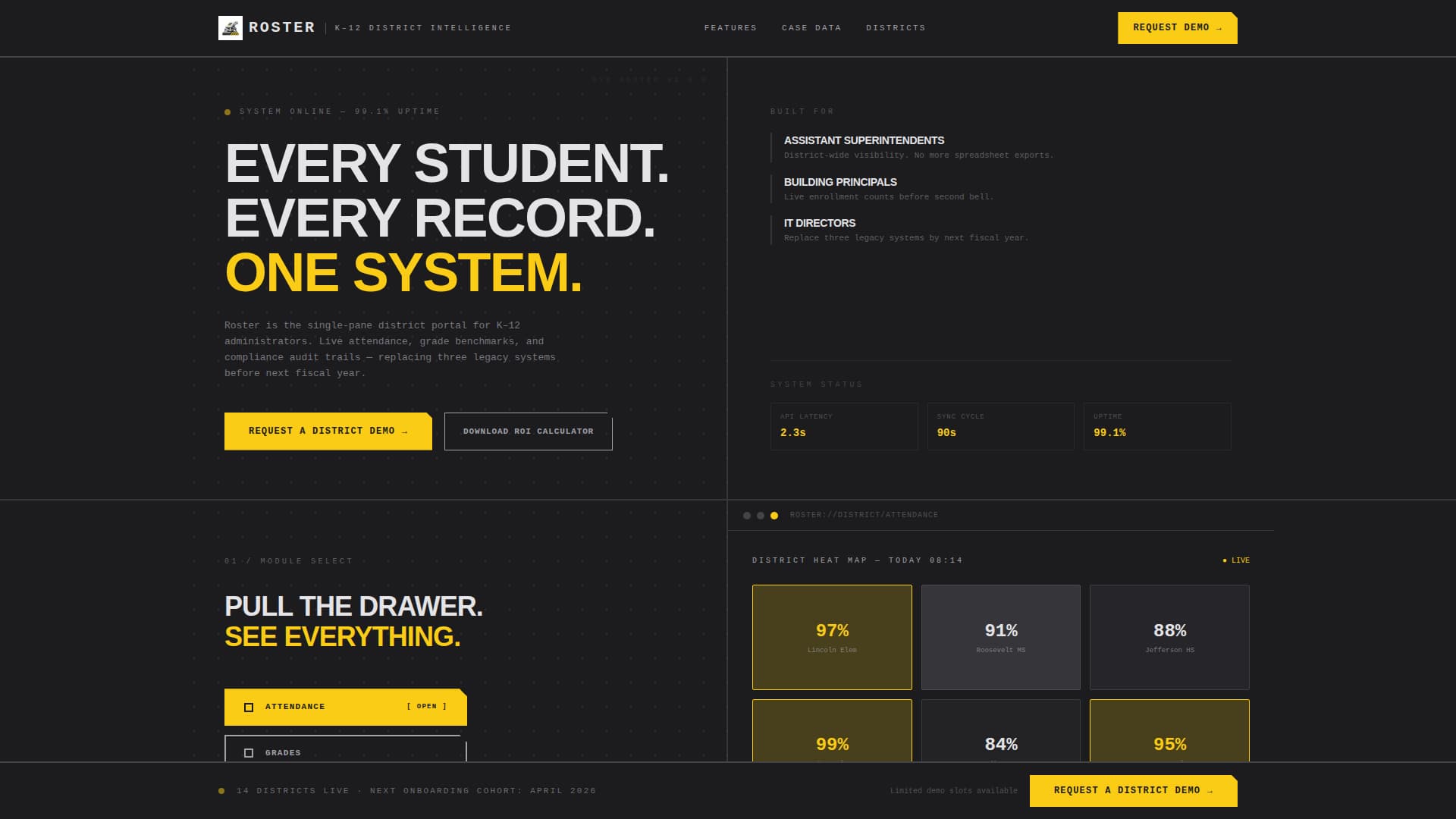Roster - Powerful K12 Landing Page Template