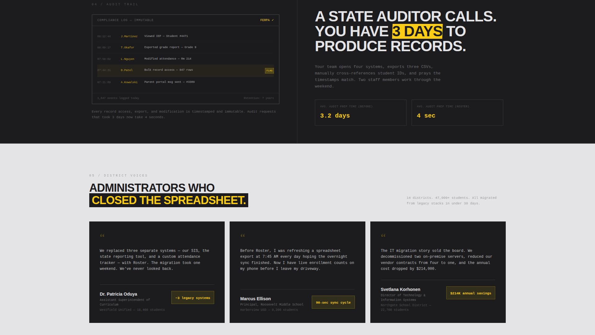 Roster - Powerful K12 Landing Page Template