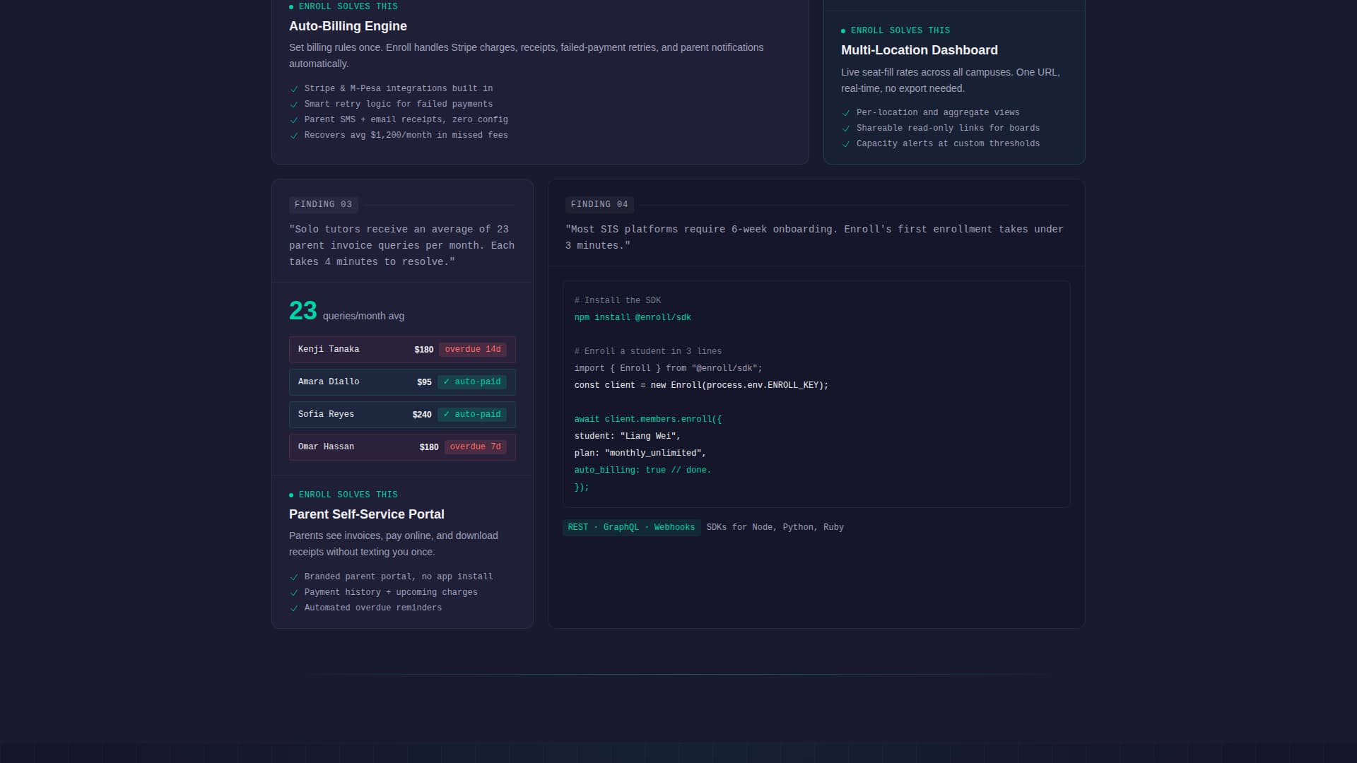 Enroll - Streamlined Academy Landing Page Template
