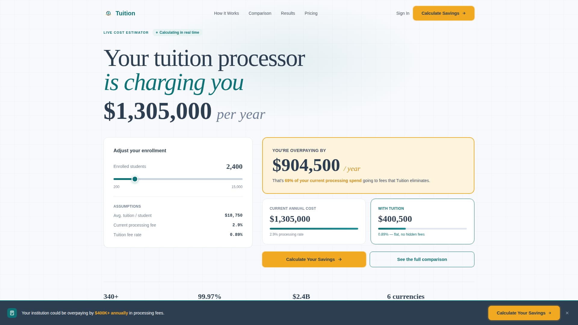 Tuition - Automated Payment Landing Page Template