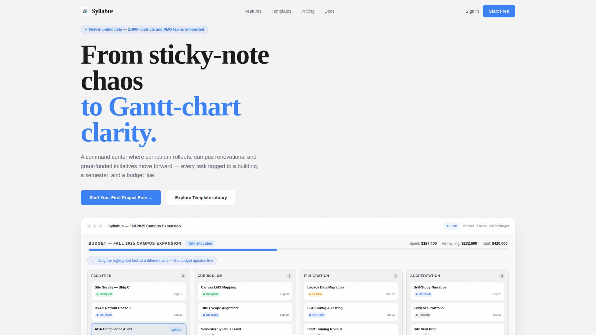 Syllabus - Powerful Educationmanagement Landing Page Template