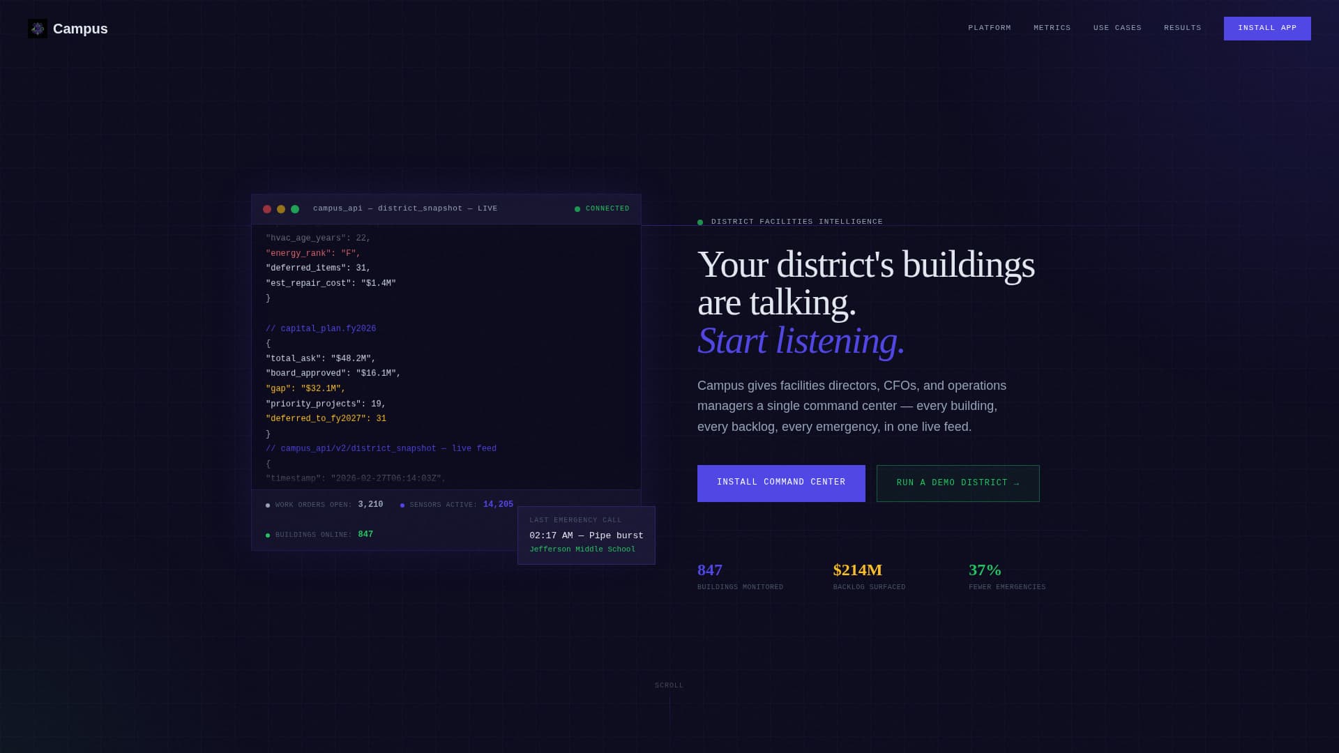 Campus - Powerful Educationproperty Landing Page Template