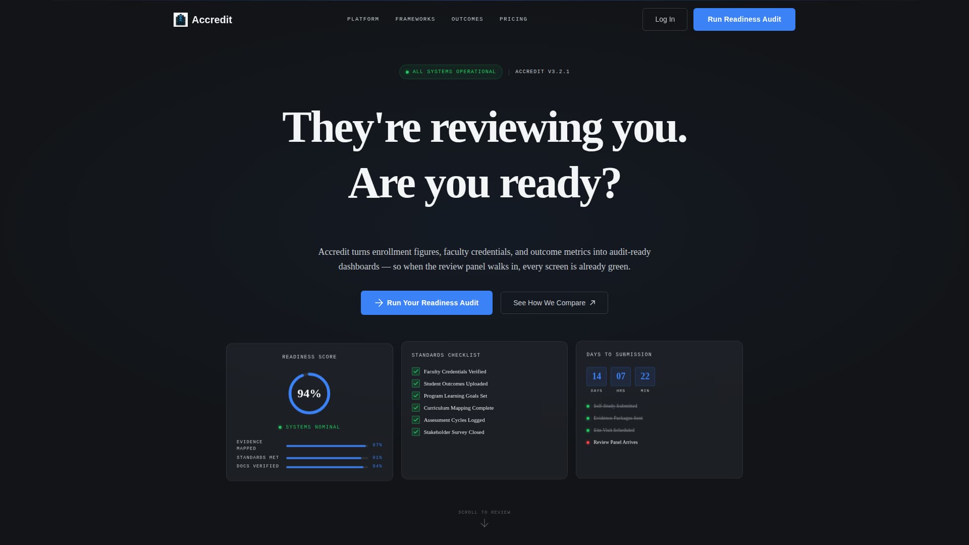 Accredit - Powerful Compliance Landing Page Template