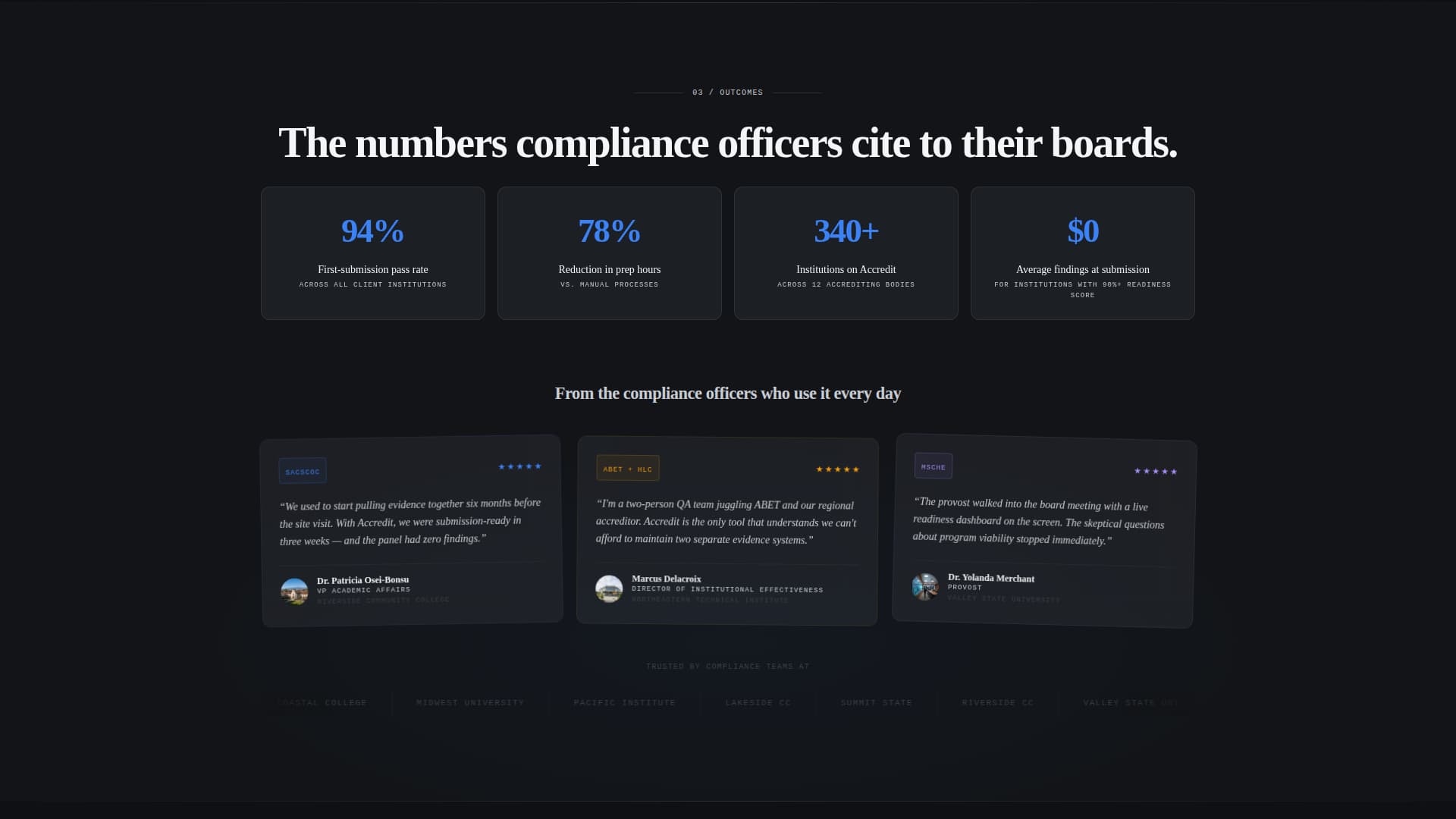 Accredit - Powerful Compliance Landing Page Template