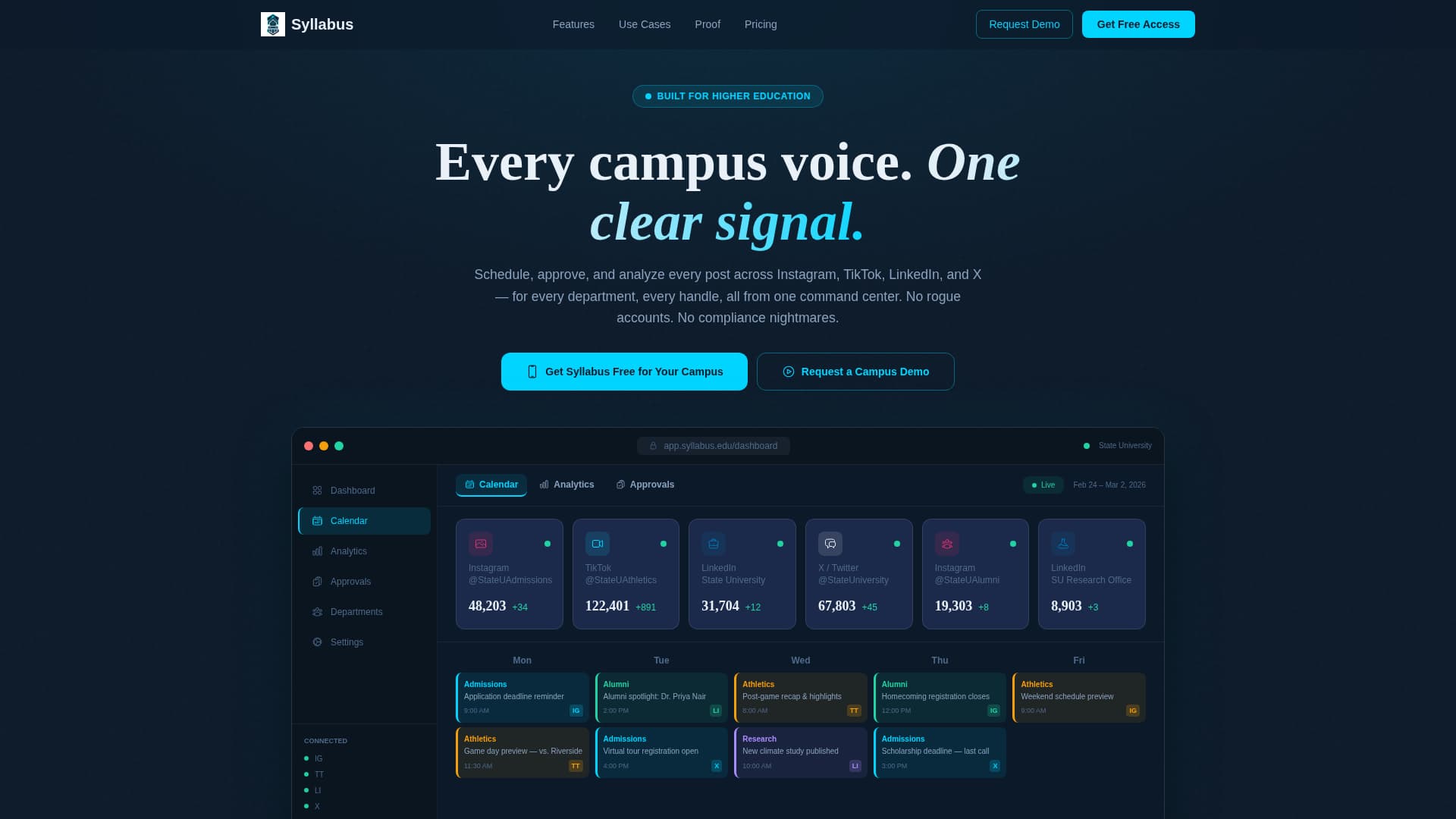 Syllabus - Powerful Campus Landing Page Template