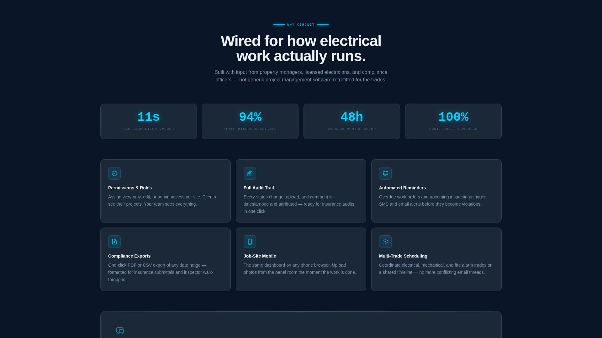 Circuit - Powerful Electrical Portal Landing Page Template