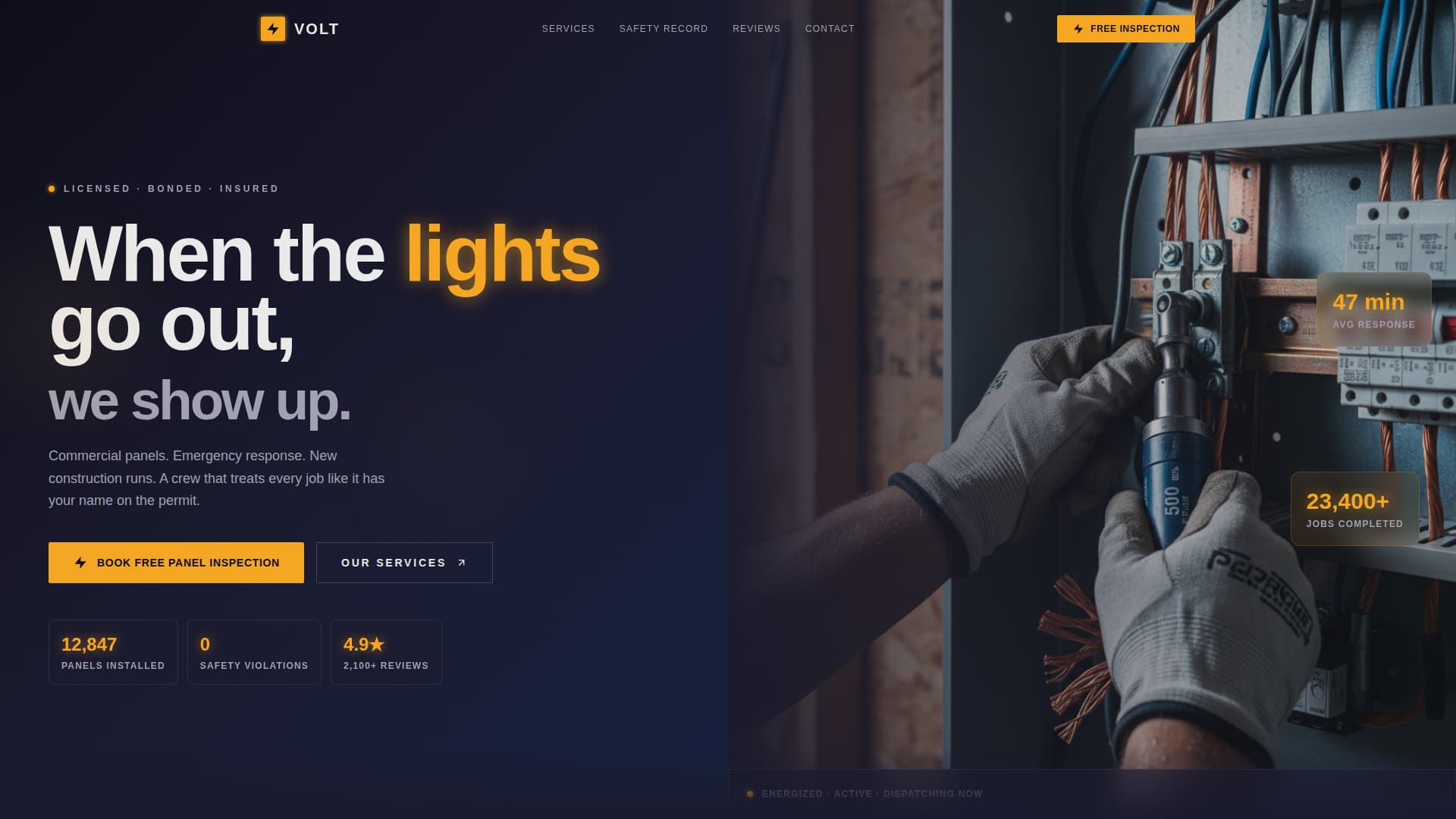 Volt - Highvoltage Electrical Landing Page Template