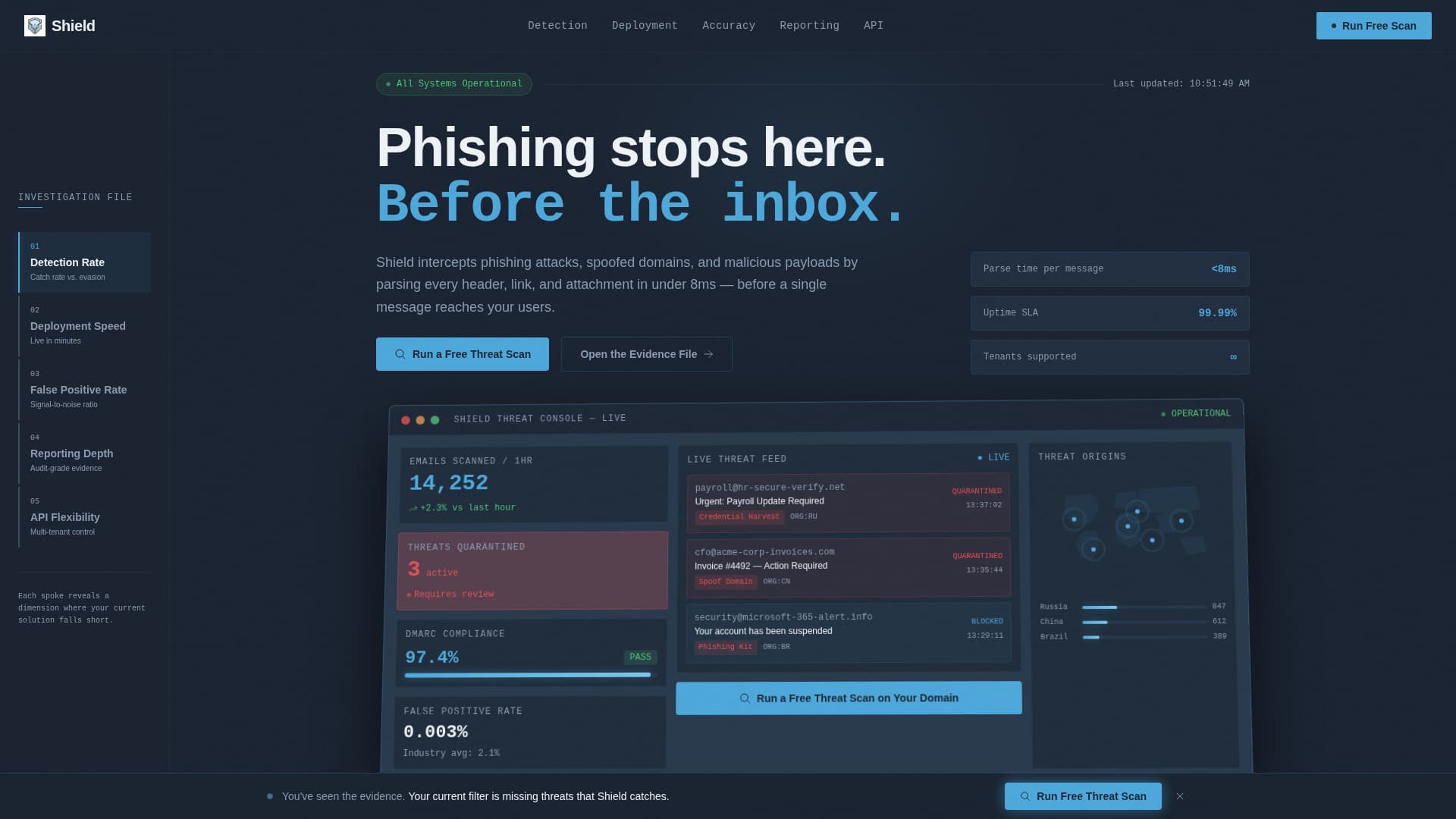 Shield - Powerful Email Security Landing Page Template