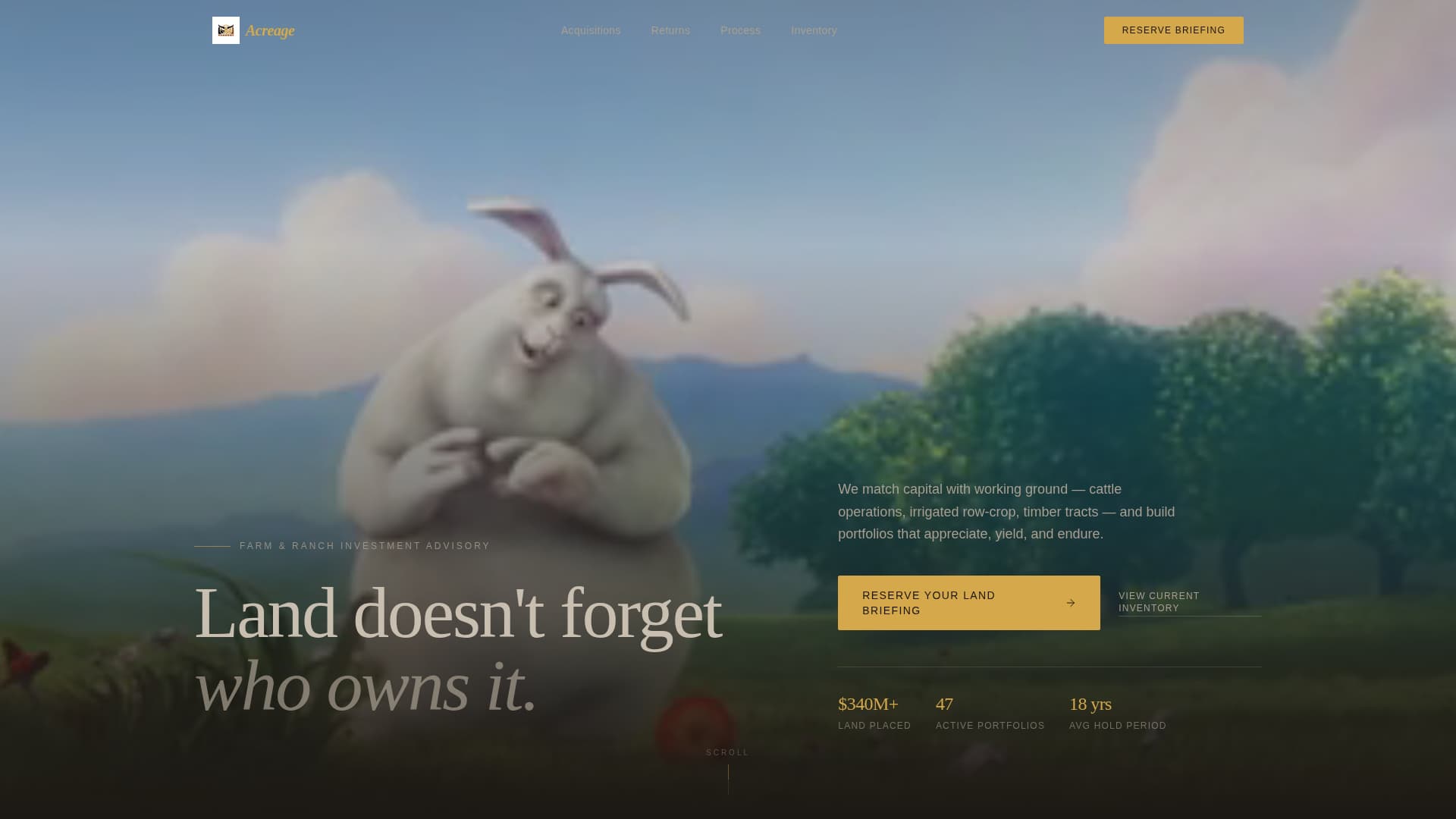 Land Hold - Premium Farm Investment Landing Page Template