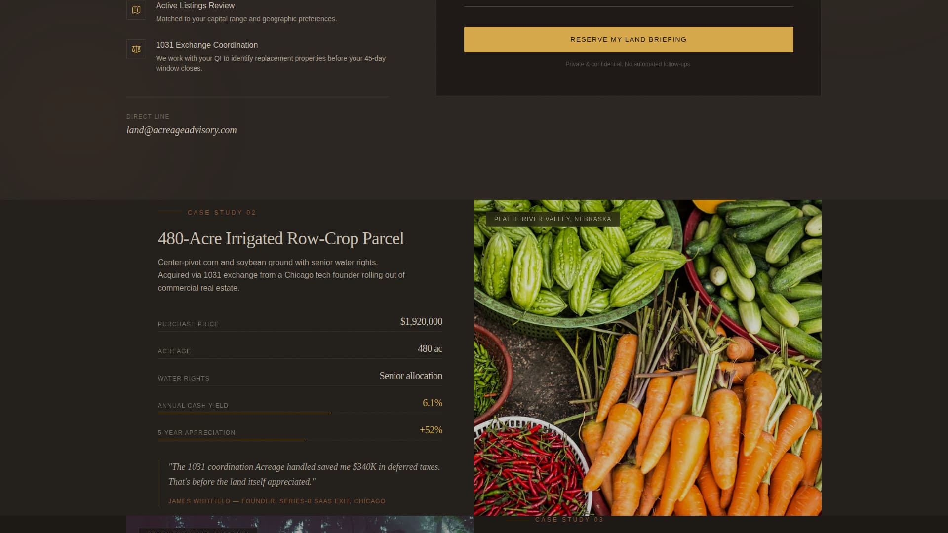 Land Hold - Premium Farm Investment Landing Page Template