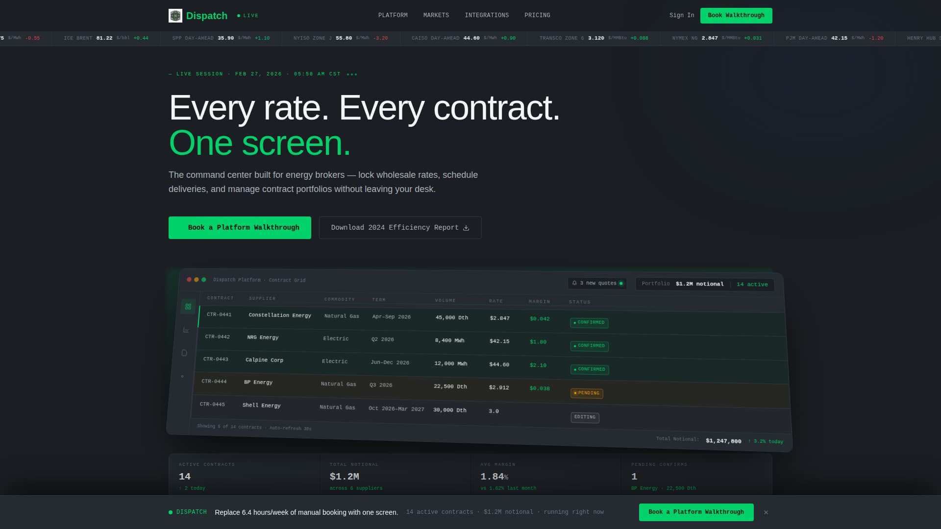 Dispatch - Powerful Energy Booking Landing Page Template
